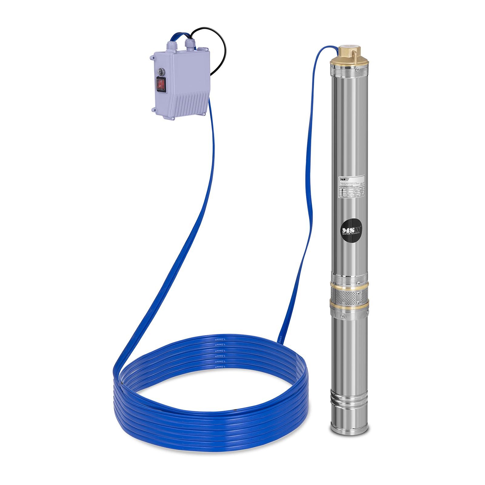 MSW Tiefbrunnenpumpe 4.800 l/h Brunnenpumpe Tauchpumpe günstig online kaufen