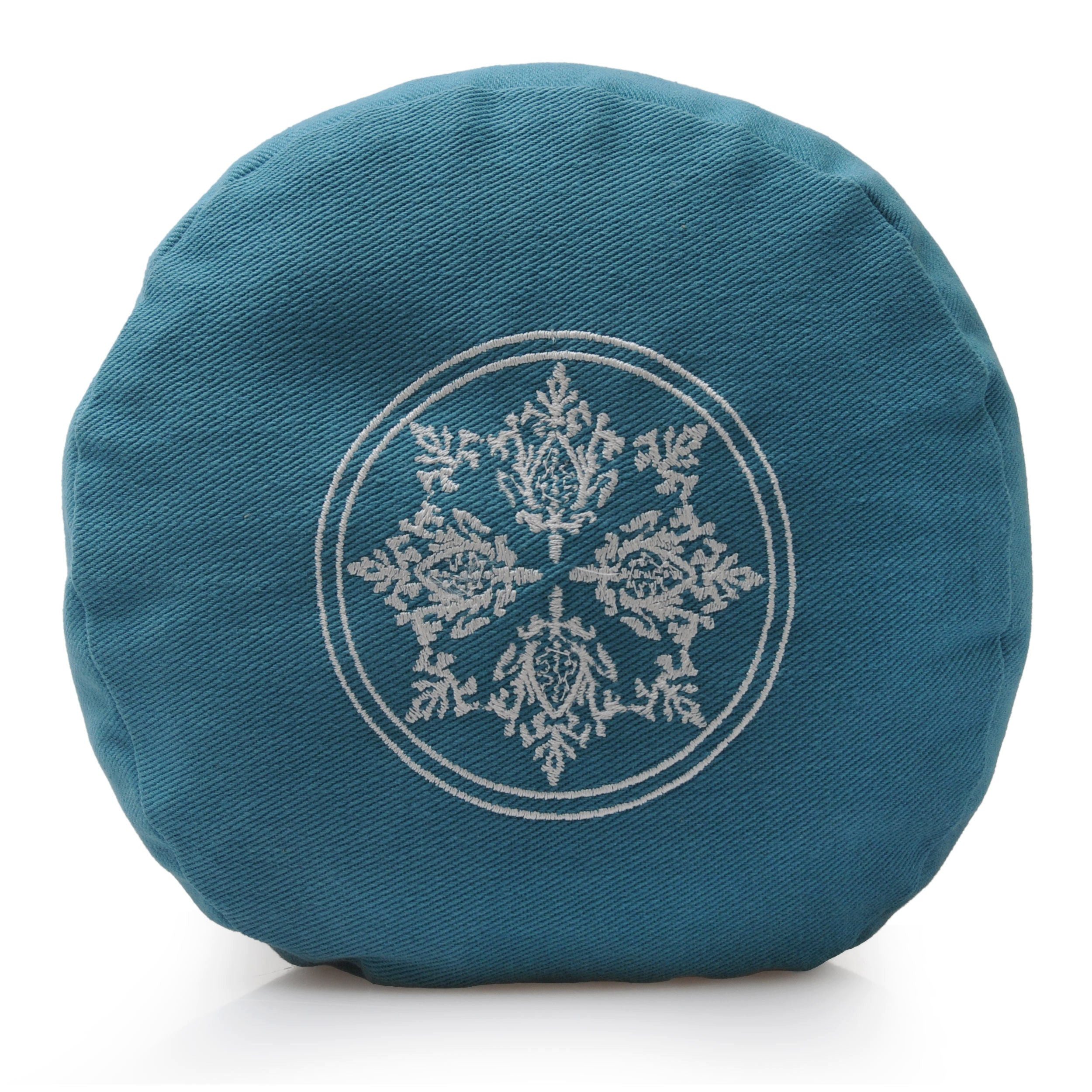 Yogishop Yogakissen Yoga-Bolster rund - vintage - organic cotton, Bolster aus Bio-Baumwolle, ideal für Yin & Restorative Yoga