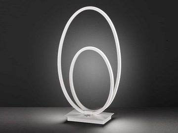 WOFI LED Tischleuchte, Dimmfunktion, LED fest integriert, Warmweiß, groß, dimmbar, ausgefallene Designer Lampe Fensterbank Weiß, Höhe 42cm