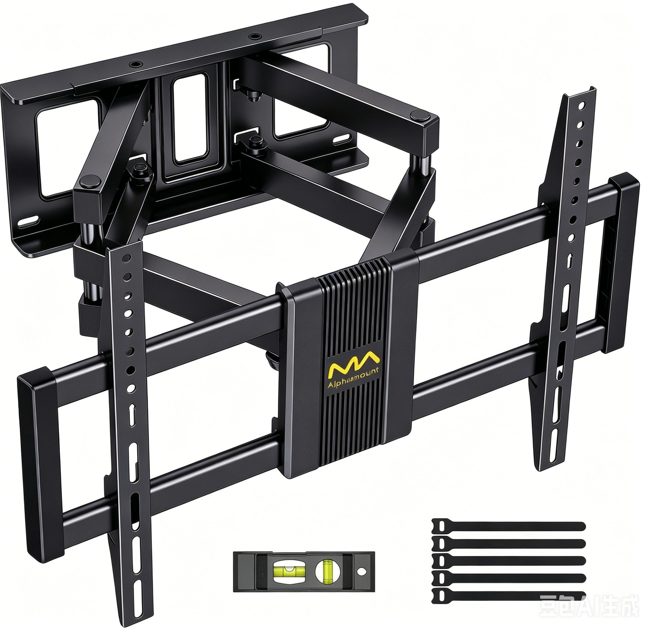 Alphamount TV-Wandhalterung TV Halterung Schwenkbar für 37–80 Zoll Fernseher, (bis 80 Zoll, Max Gewicht 45kg, VESA 200x100 zu 600x400mm, Neigbar Ausfahren Wandhalterung Fernseher)