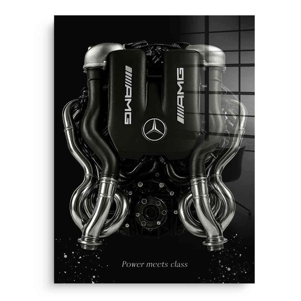 DOTCOMCANVAS® Acrylglasbild Mercedes V8 Engine - Acrylglas, Acrylglasbild Mercedes V8 engine Wandbild Kunstdruck