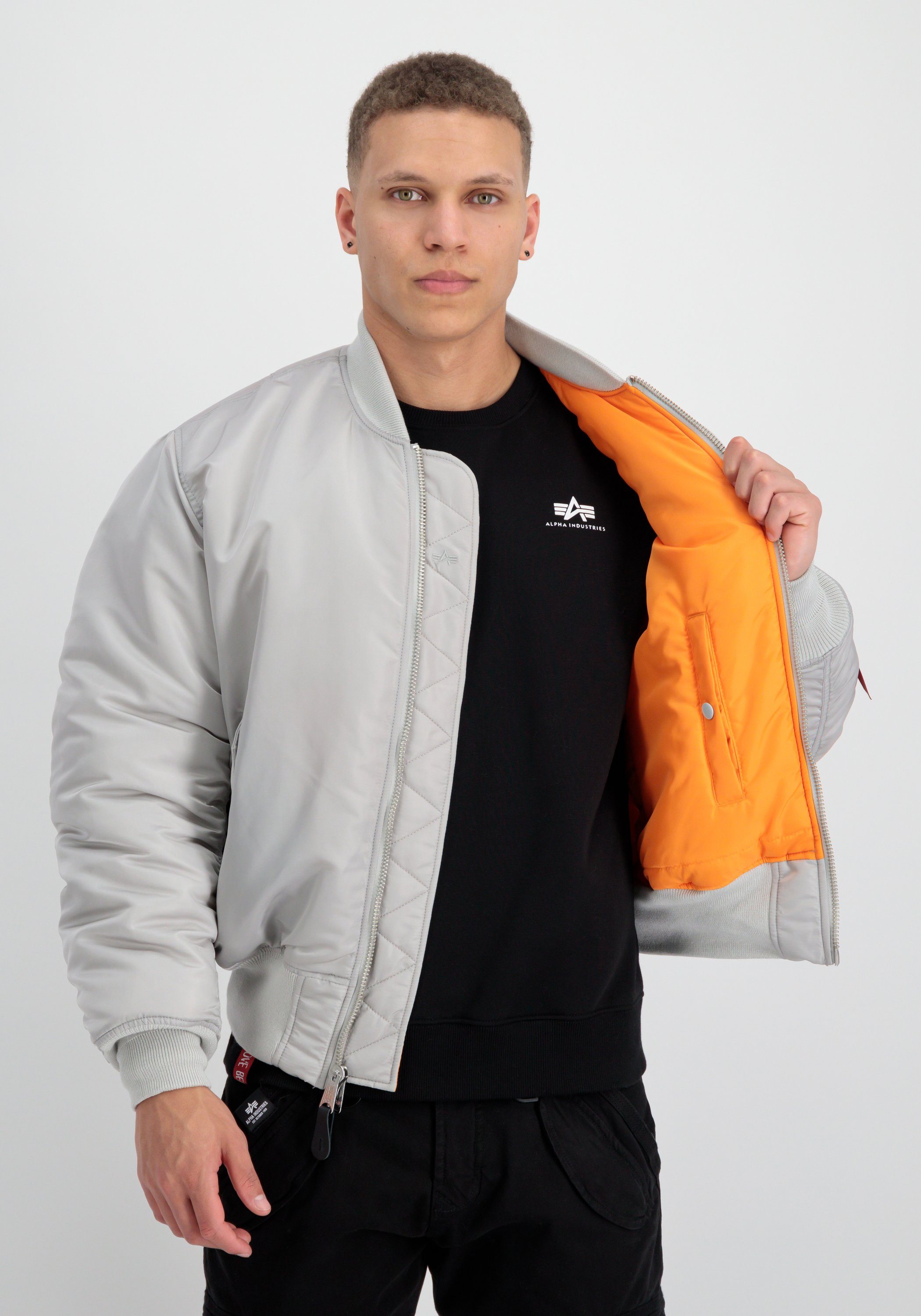 - Men Industries Flight Alpha Bomber (HERITAGE) MA-1 & Bomberjacke grey Jackets Industries Alpha