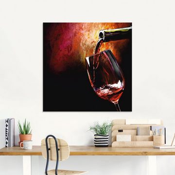 Artland Glasbild Wein - Rotwein, Getränke (1 St), in verschiedenen Größen