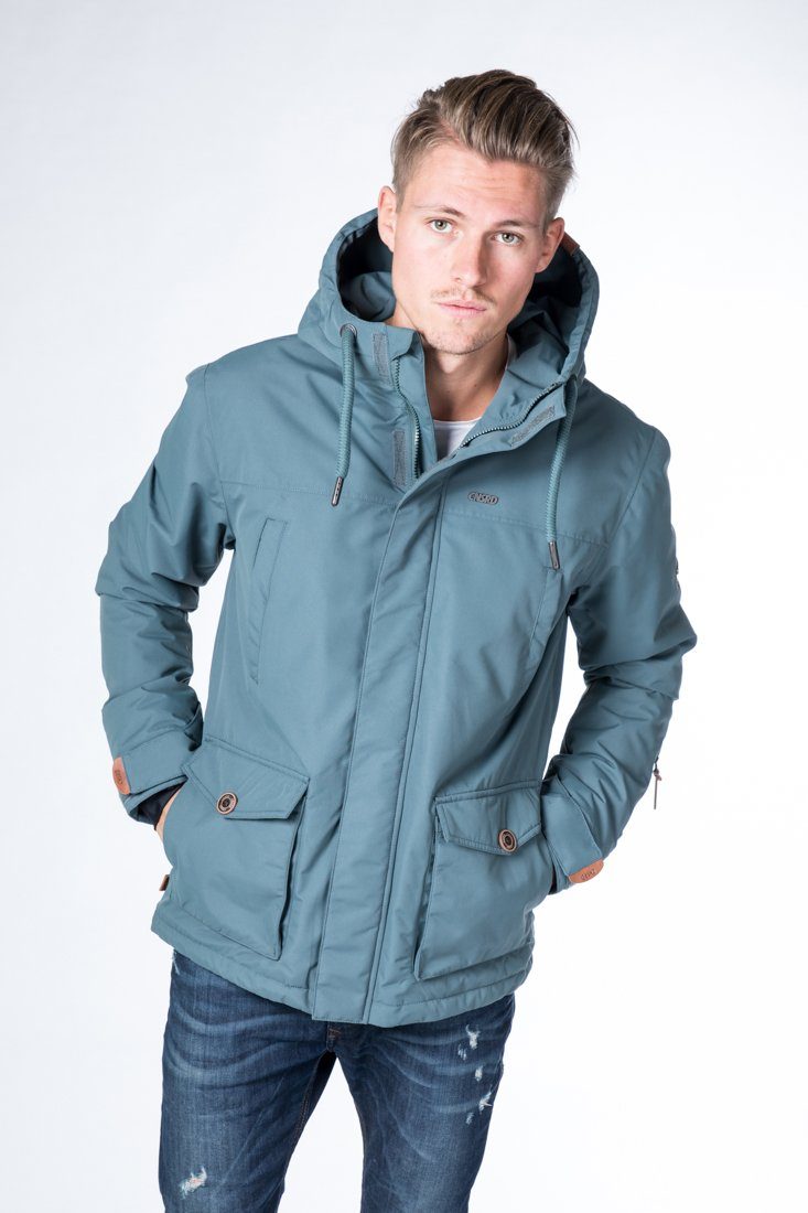 CNSRD Anorak FINN JKT CS MEN mit hochschließendem Kragen und Kapuze smoke