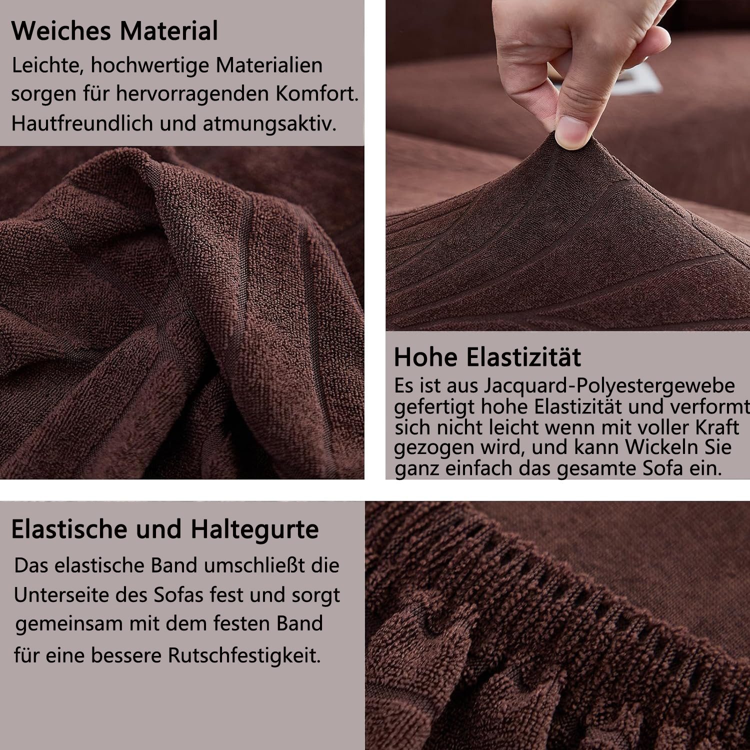 Coonoor Sofabezug Sofaschoner Ecksofa für L Form Erfordert Zwei Couchbezug, günstig online kaufen