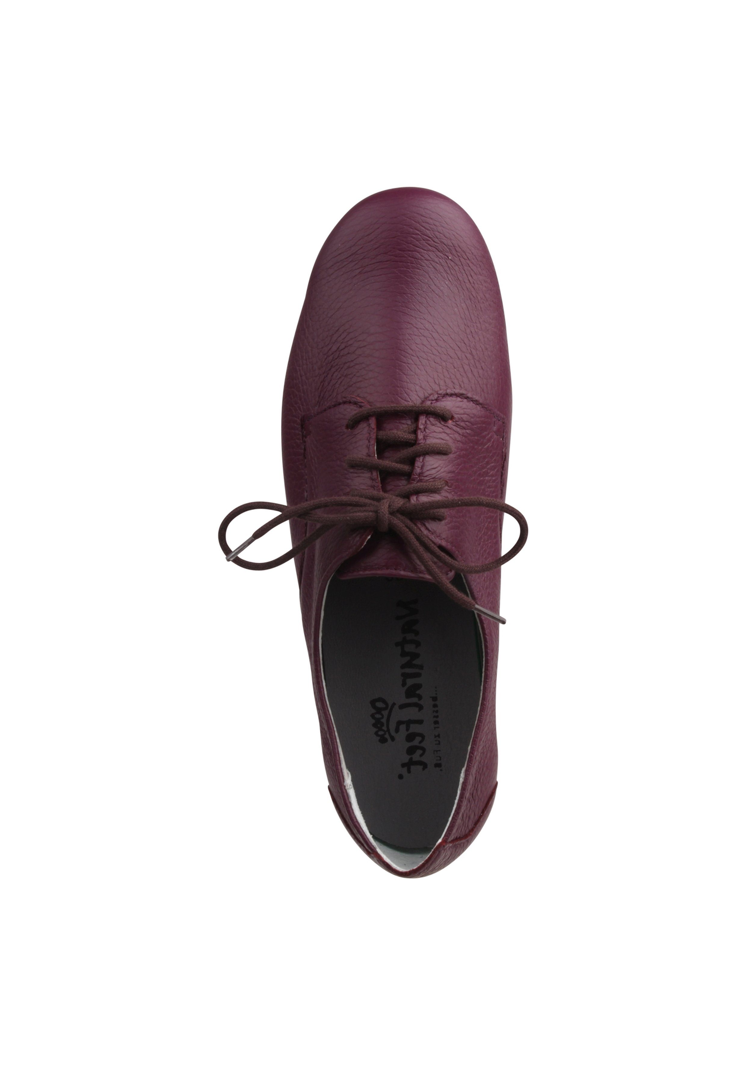 Schnürschuh Hirschleder violett Larissa Natural Feet hochwertigem aus