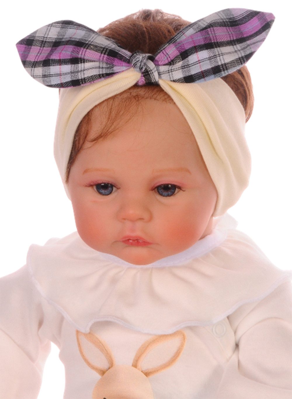 Stirnband Baby Kopfband Haarbänder Hasenohren 2er Pack ab 0Mon creme blau