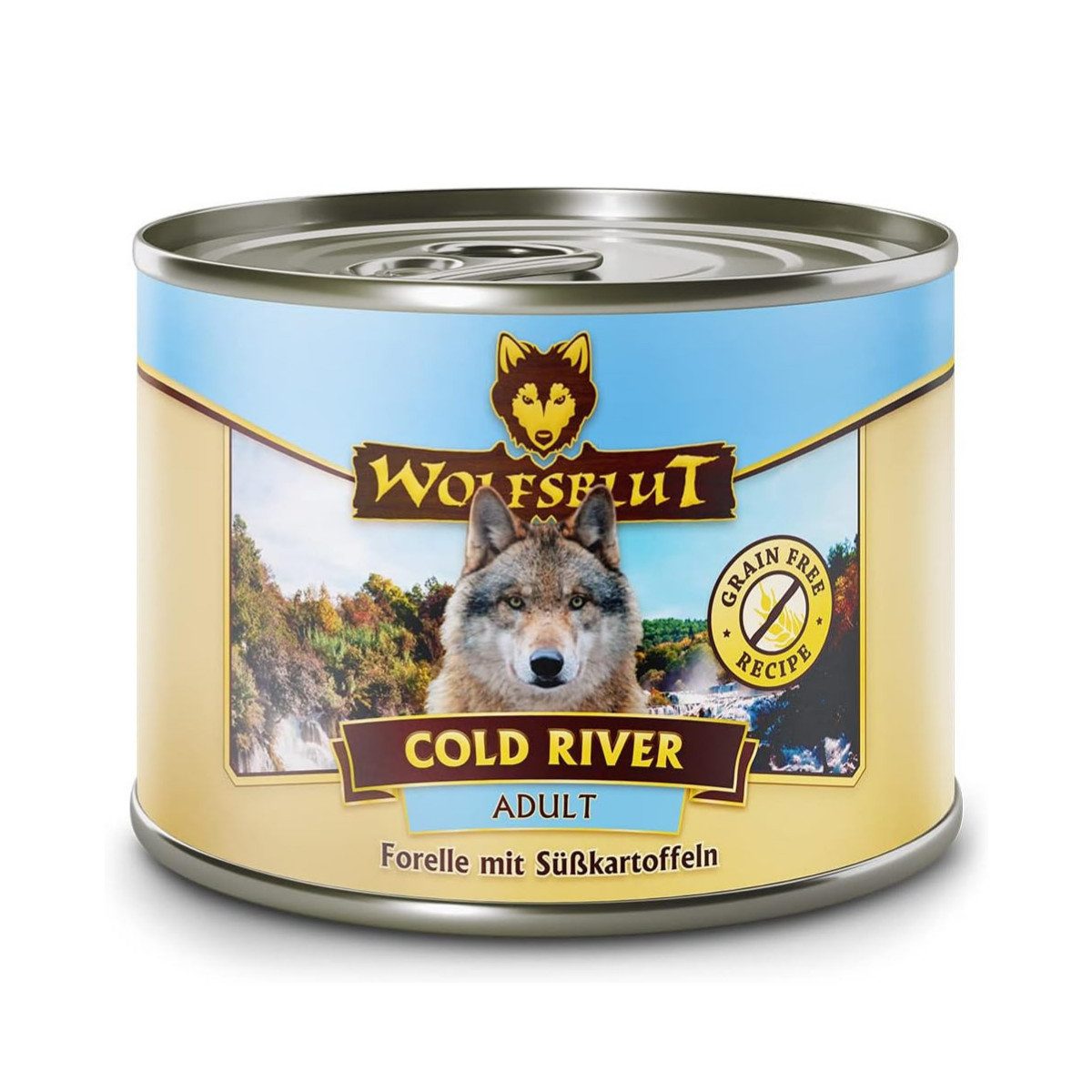Wolfsblut Cold River Adult - getreidefreies Nassfutter mit Forelle 6x200g, Nassfutter für: Hunde