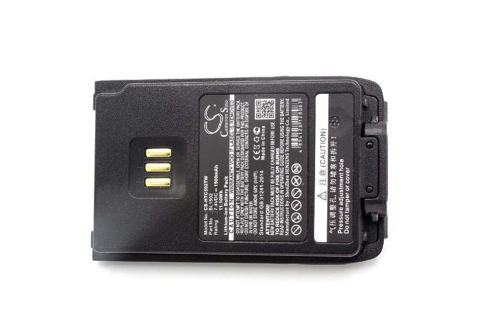 vhbw Ersatz für Hyt / Hytera BL1502 für Akku Li-Ion 1500 mAh (7,4 V)