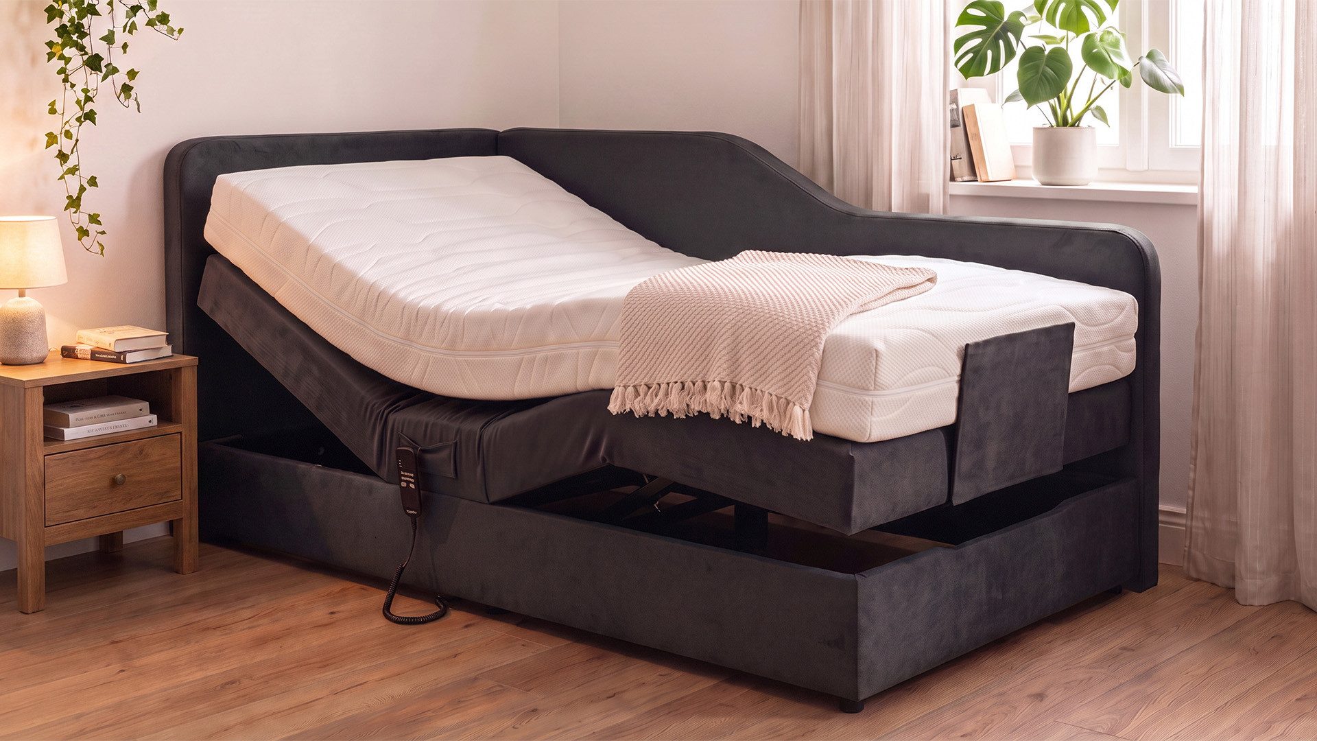 PAARA Boxspringbett Box Alexandria elektrisch verstellbar mit Motor alles, mit einzigartigem Belüftungssystem