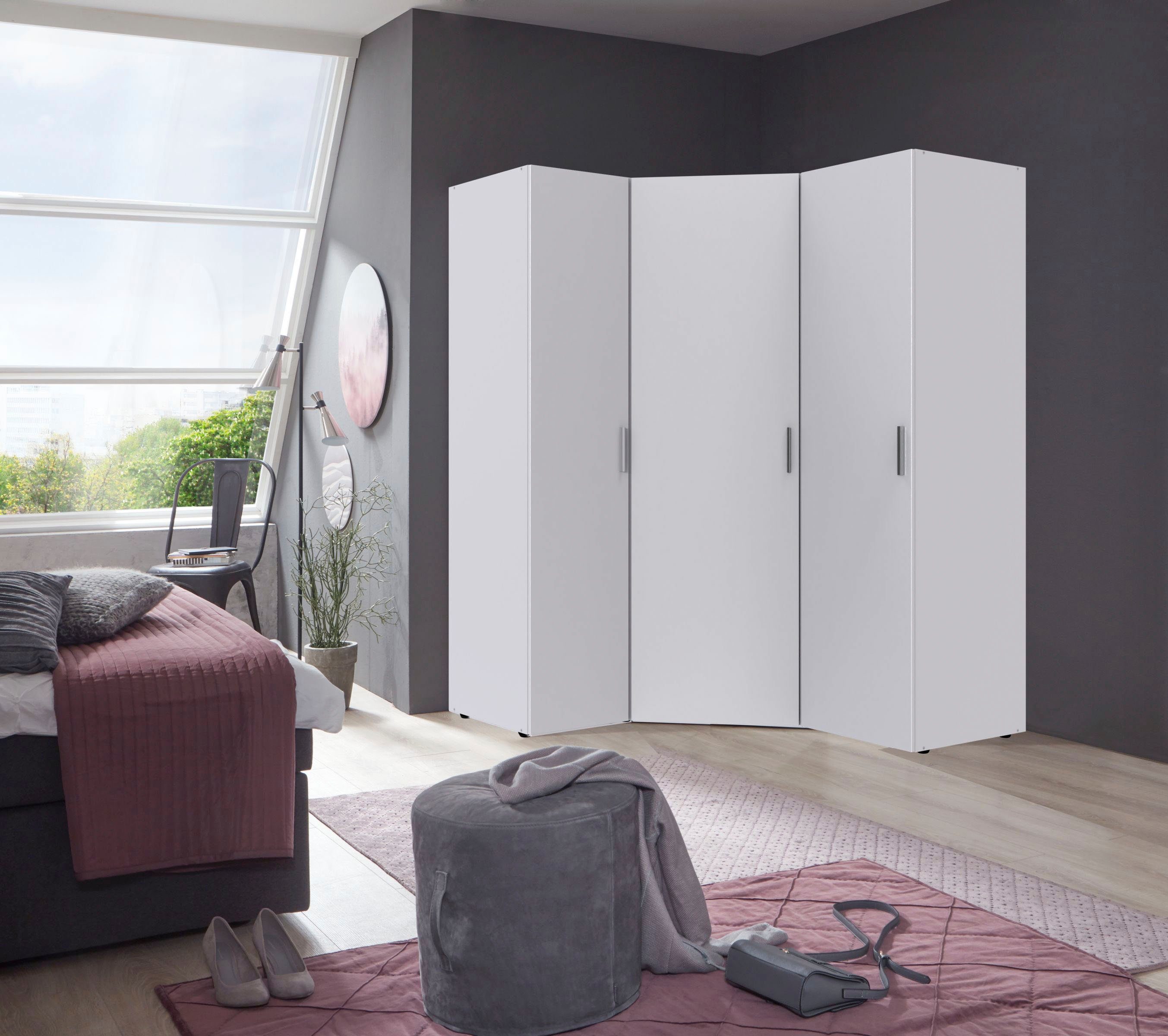 Wimex Schranksystem Münster (Spar-Set, 3tlg: Eckschrank+ 2 Schränke 40cm und 50cm breit) Mehrzweckschrank