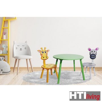 HTI-Line Kindersitzgruppe Kindertischgruppe Zebra, (Set, 3-tlg., 1 Tisch und 2 Stühle), Kinderstuhl Kindertisch Kindermöbel