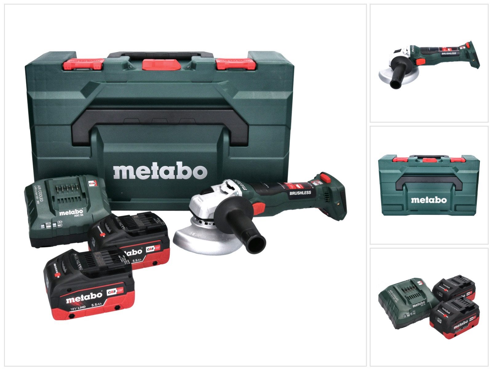metabo Akku-Winkelschleifer W 18 LT BL 11-125 18 V 125 mm (613052840) Brushless