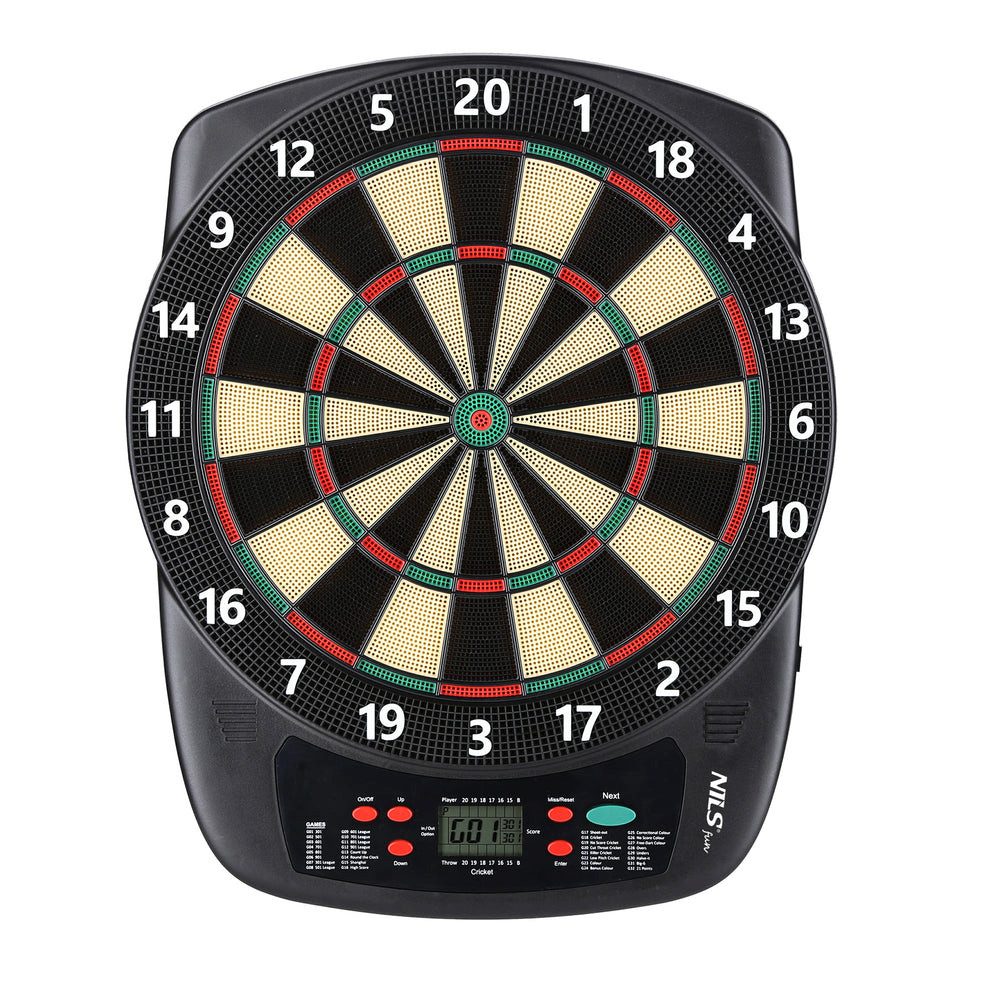 NILS FUN Dartscheibe Elektronische Dartscheibe, (Spar-Set, 1-tlg., lange Lebensdauer), mit 32 Spielmodi für abwechslungsreiche Wettbewerbe