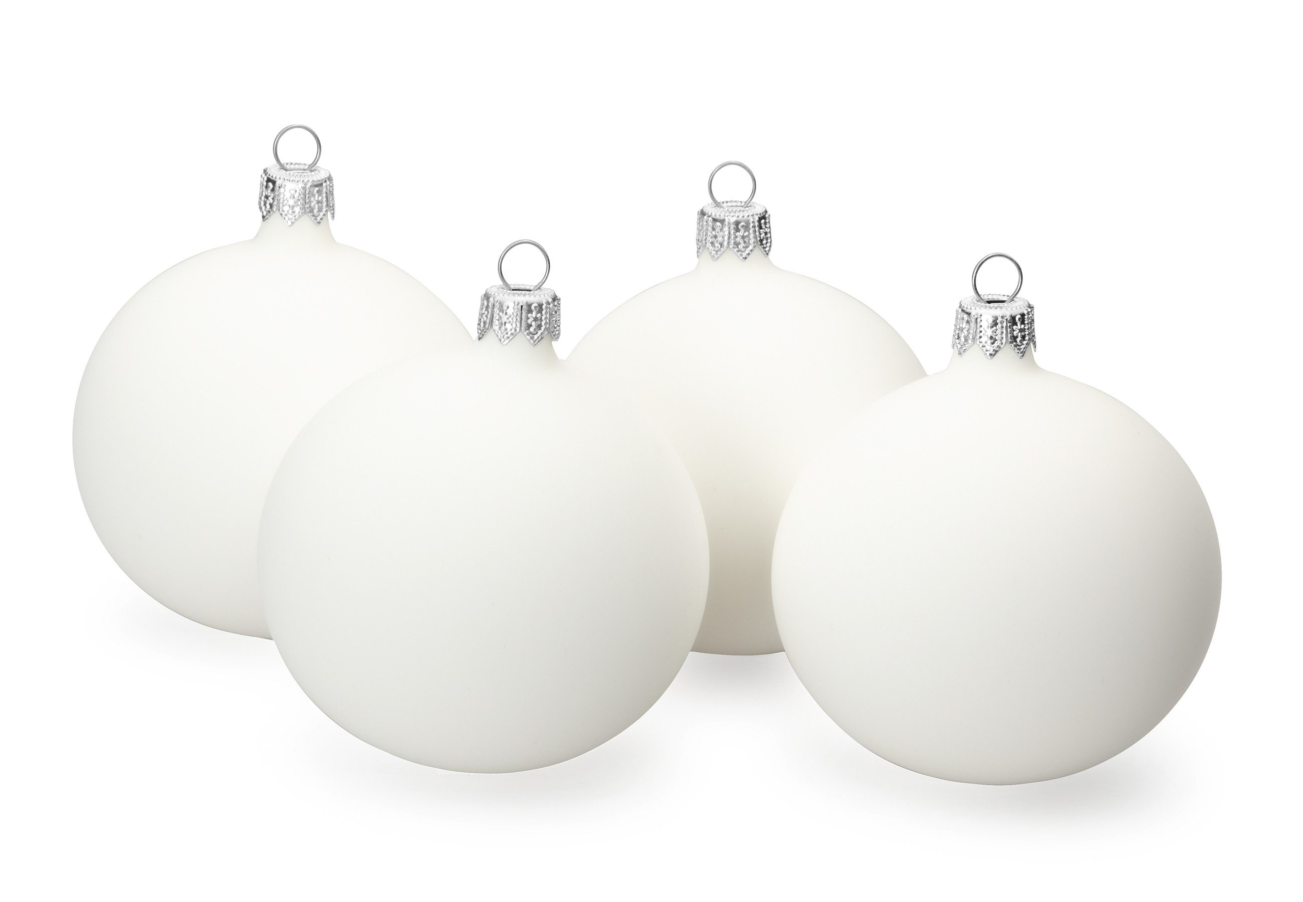 SIKORA Weihnachtsbaumkugel traditionelle Premium Kugeln Essentials aus Glas Matt, Besondere Weihnachtskugeln für ein sinnliches Weihnachtsfest