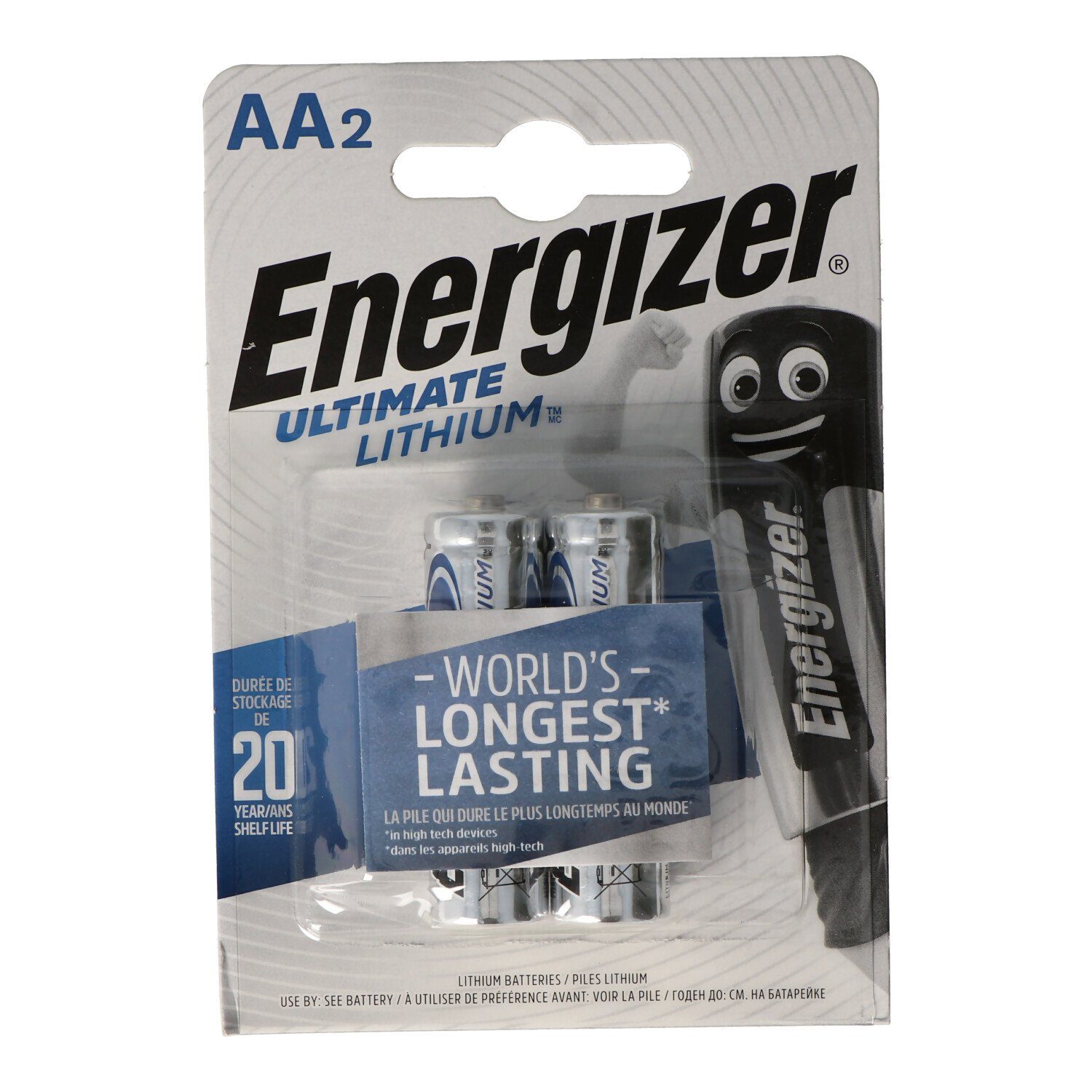 Energizer Energizer L91 Lithium Batterie AA 1,5 Volt, 3000mAh 2er Blister Fotobatterie, (1,5 V) | Batterien