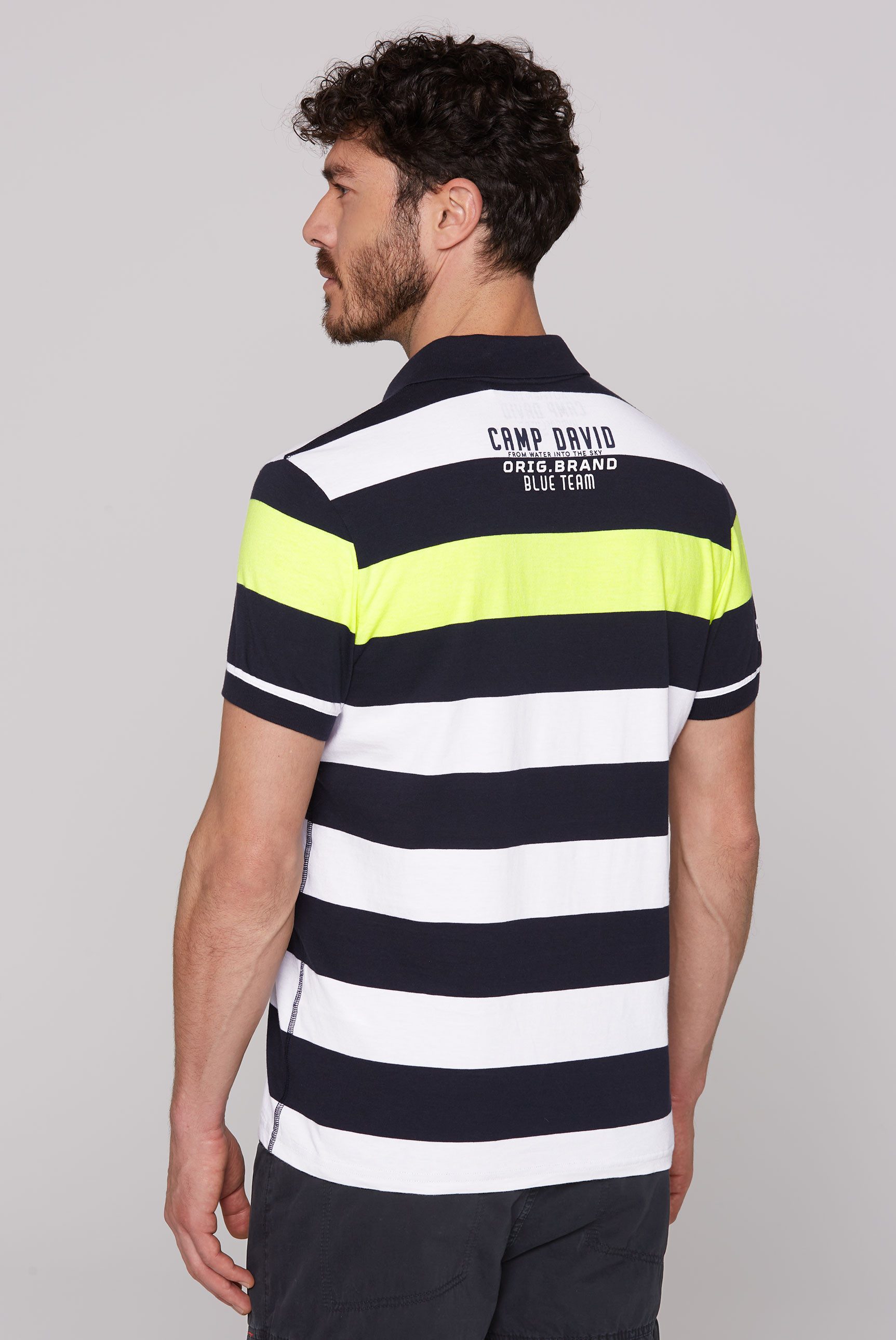 CAMP DAVID Poloshirt mit Logo Print günstig online kaufen
