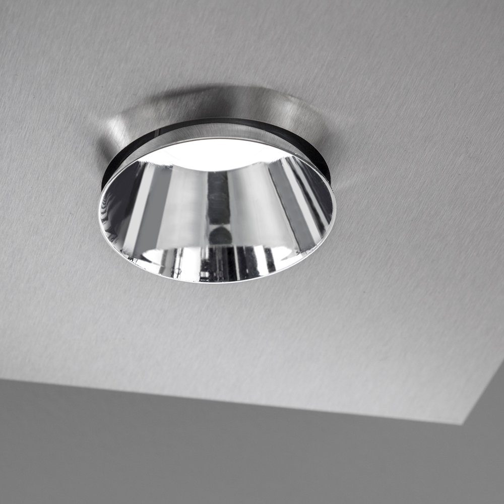 Wohnzimmerlampe verbaut, fest Dimmbar LED & Chromlampe Deckenlampe HONSEL LED LED-Leuchtmittel Deckenleuchte, Warmweiß, FISCHER Deckenleuchte
