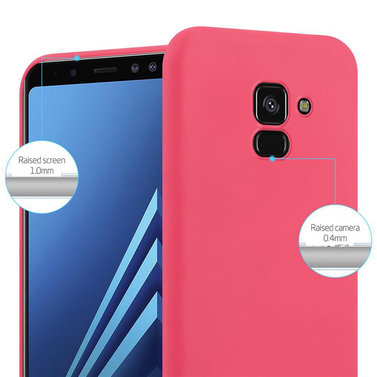 Cadorabo Handyhülle für Samsung Galaxy A8 PLUS 2018 Hülle Samsung Galaxy A8 PLUS 2018, Flexible TPU Silikon Handy Schutzhülle - Hülle - ultra slim