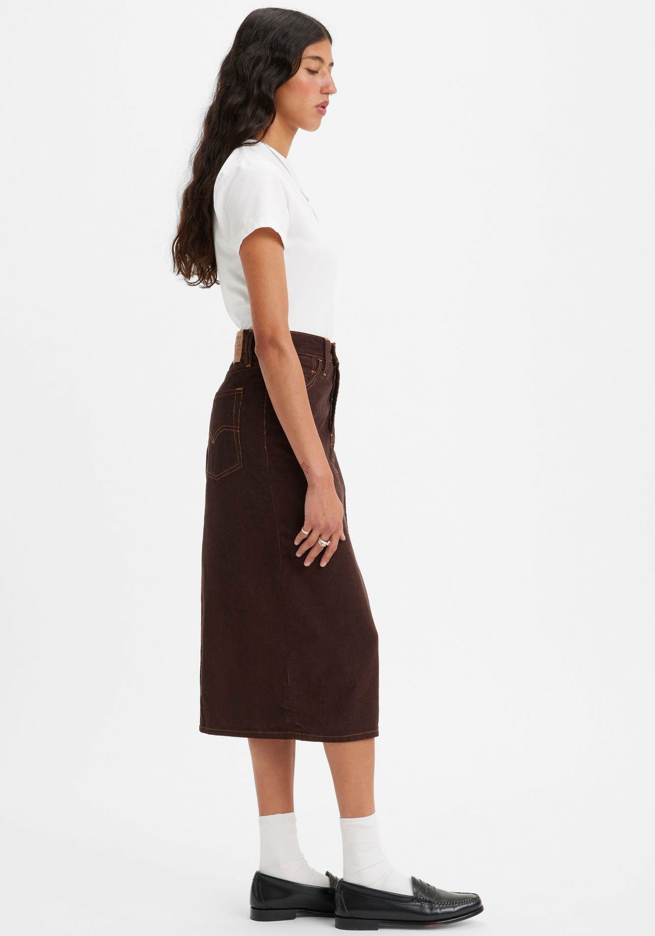 Levi's® Side mole Slit Cordrock Skirt
