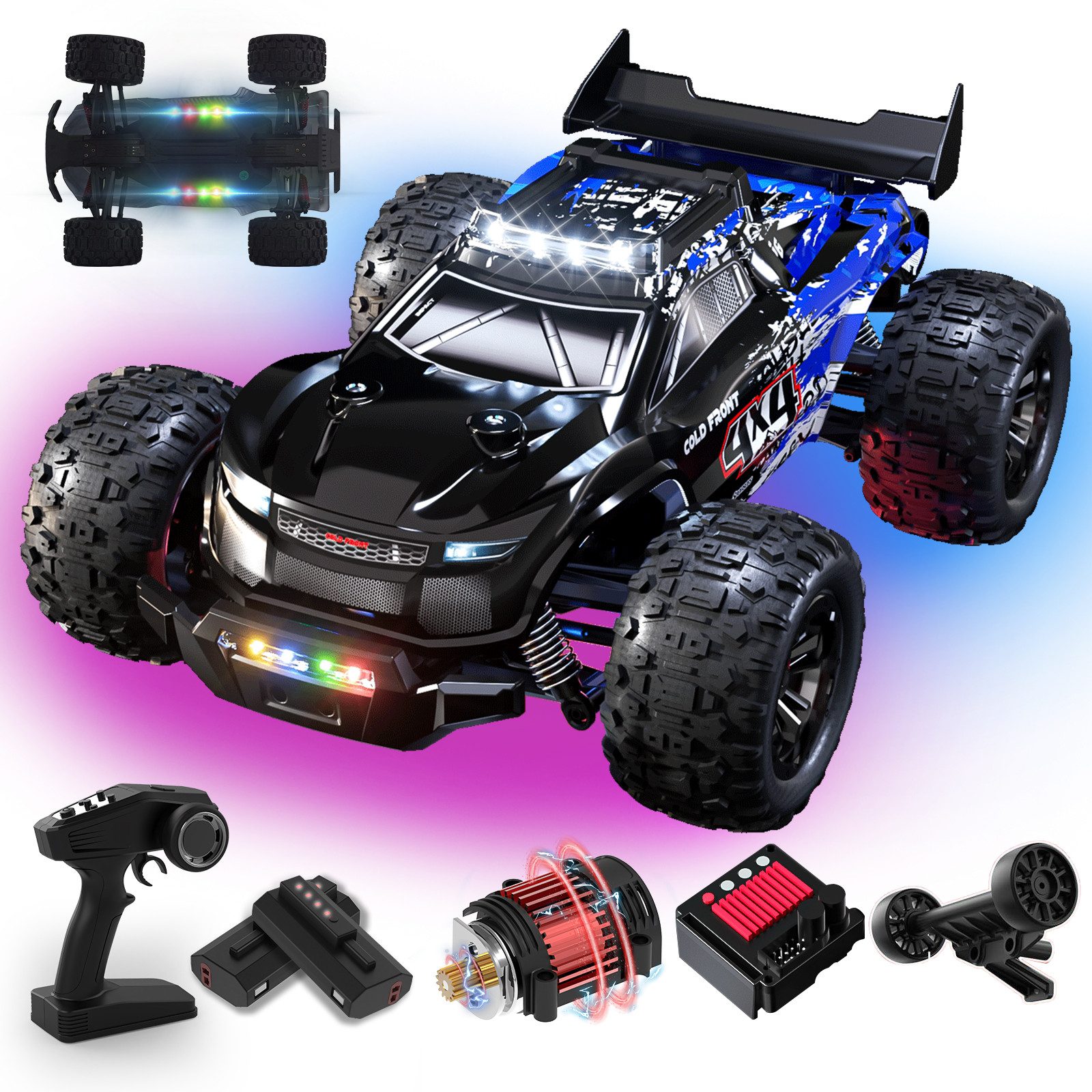 Esun RC-Auto 1:14 Brushless Ferngesteuertes Auto Erwachsene, 50 KM/H RC 4WD günstig online kaufen