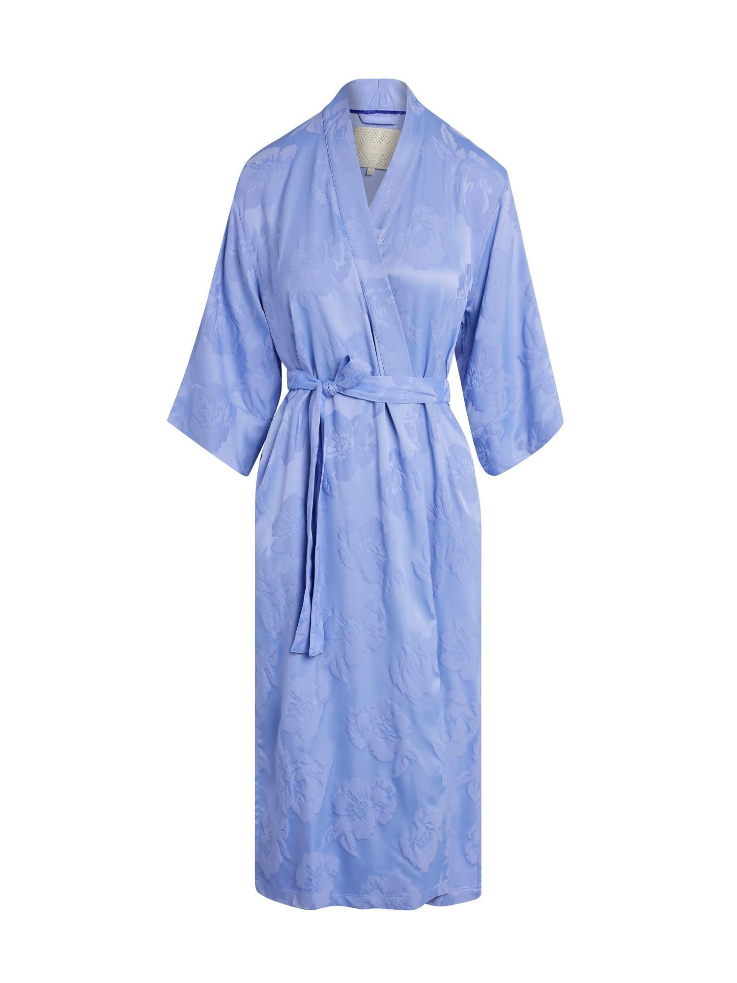 Essenza Kimono Ilona Charley, Langform, Kimono-Kragen, Gürtel, aus Viskose-Mix mit romantischem floralen Muster