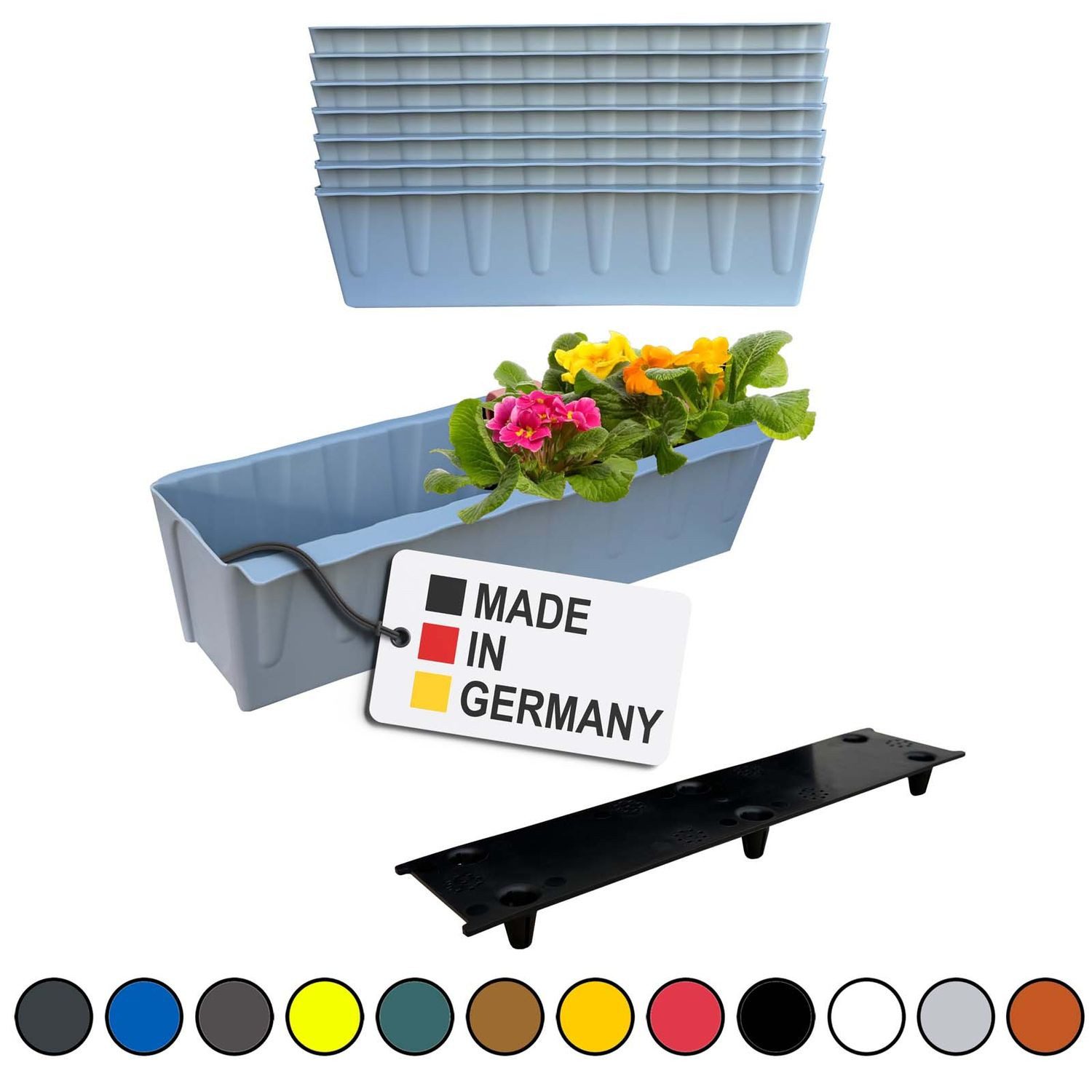 BURI Pflanzkübel Europaletten Blumenkasten Grau 6 günstig online kaufen