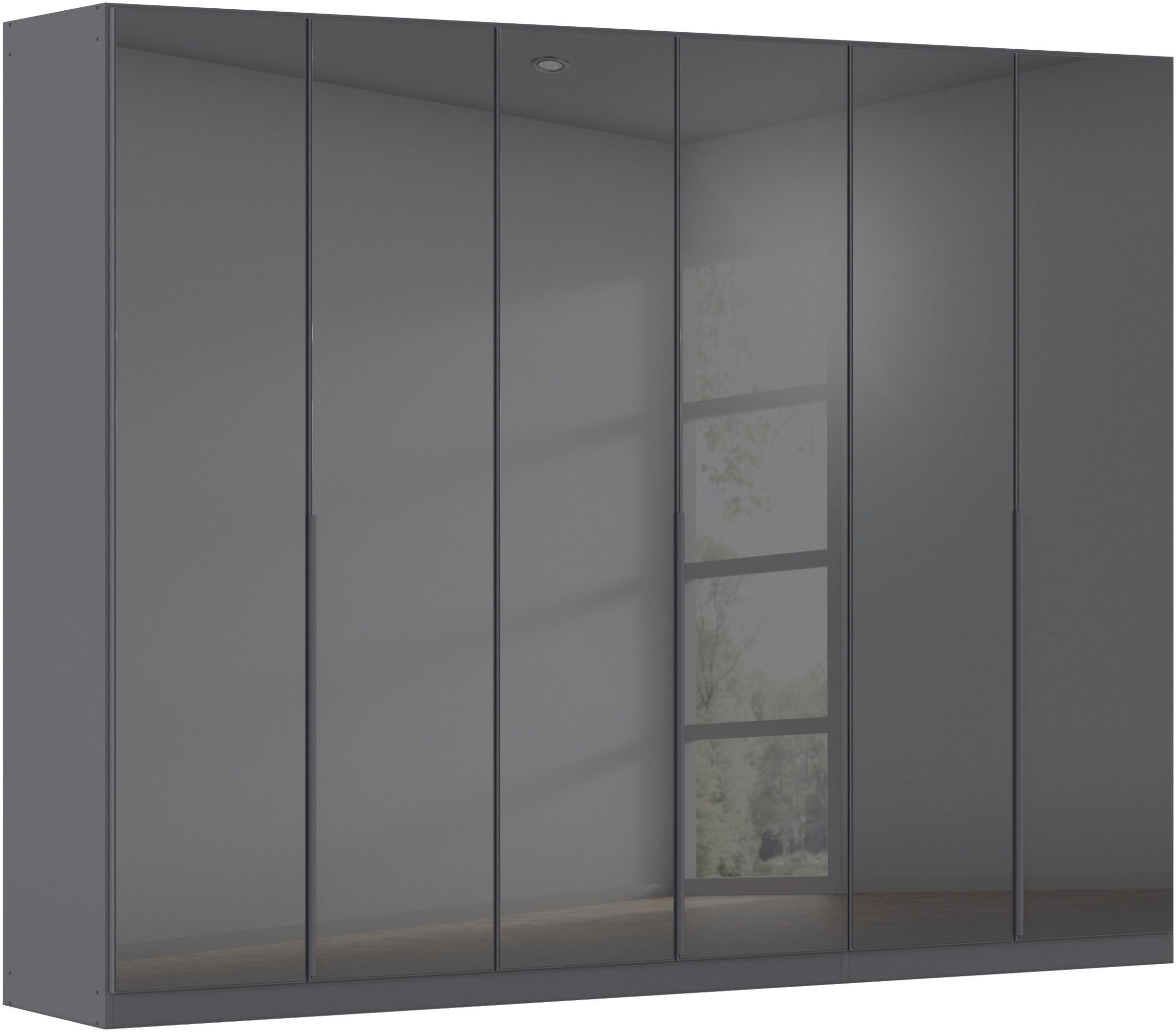OTTO home Drehtürenschrank Kleiderschrank Kleiderschränke Schrank Garderobe AGORDO mit Glasfront (in zwei Griff-Farben, Breiten 91-405 cm) durchdachte Innenausstattung, in 8 Breiten und 2 Höhen MADE IN GERMANY