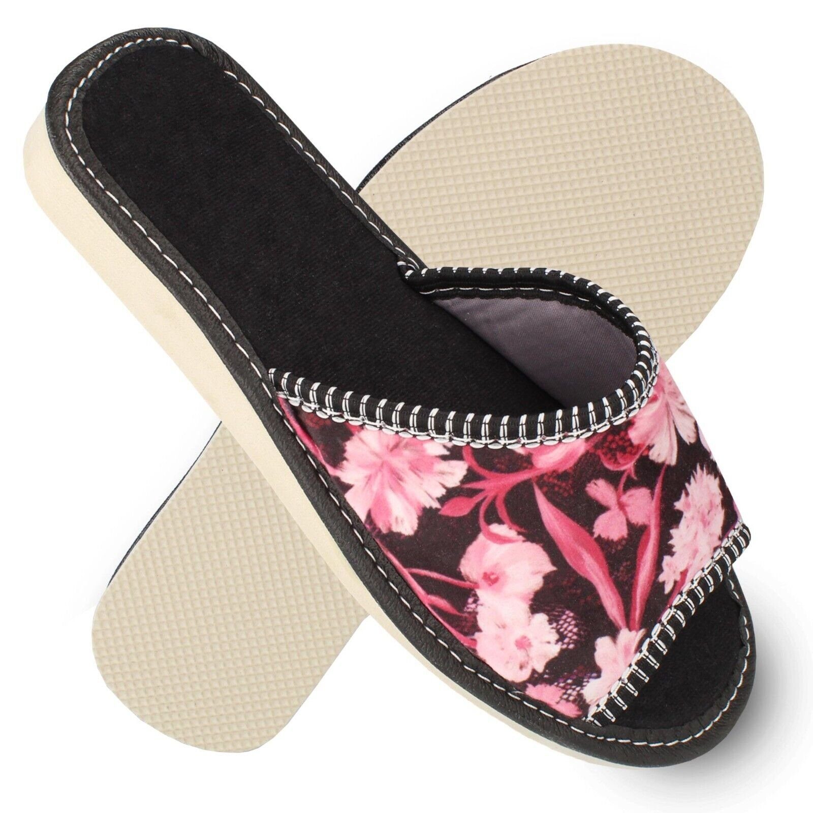 filsko Karup offene Pantoletten Damen Hausschuh Blätter- oder Blumenmuster. € 24,99, (€ 24,99 pro 1 Paar).