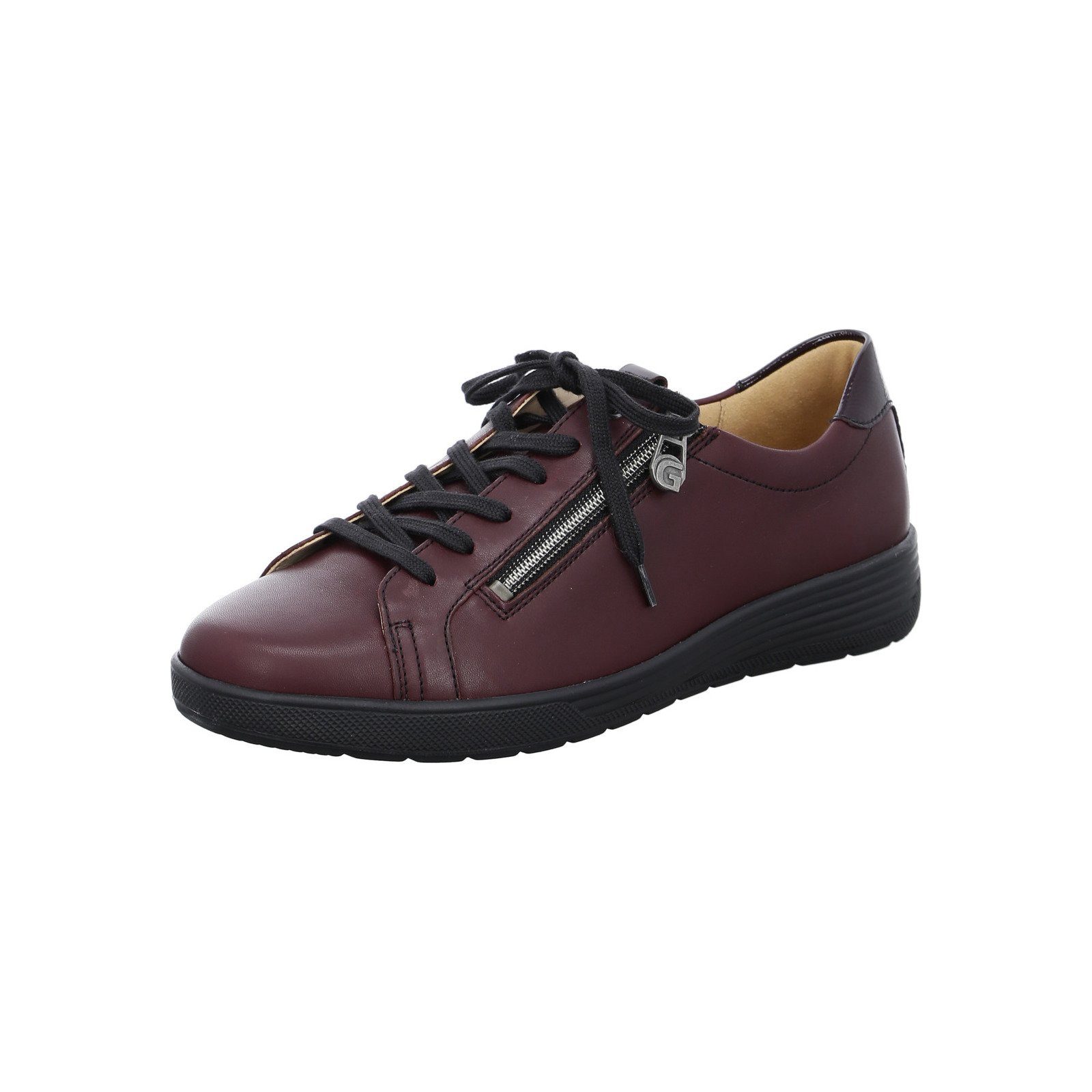 Ganter Klara - Damen Schuhe Schnürschuh Sneaker Glattleder rot