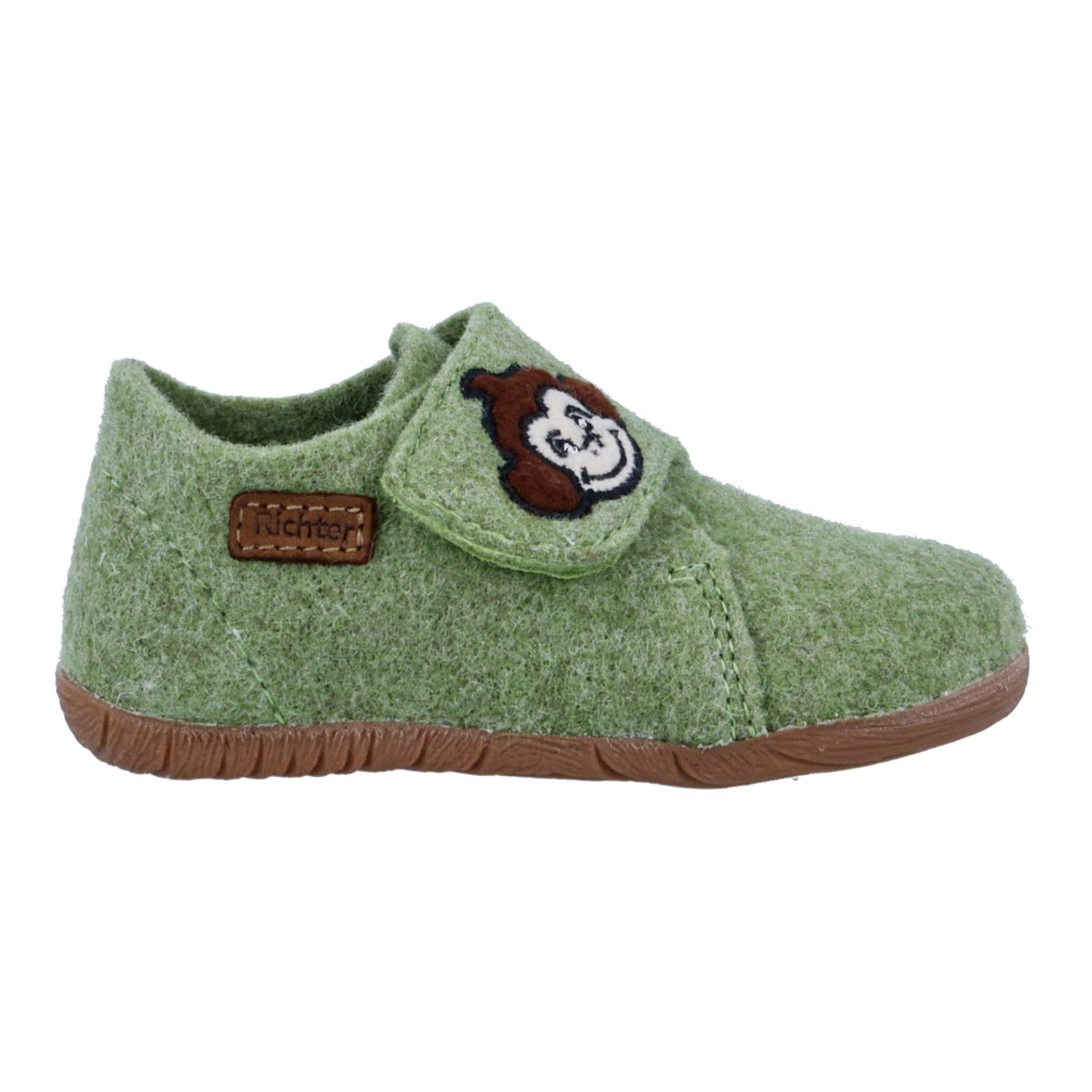 Richter Filzi (Felt) Hausschuh Klettschuh mit Logo-Aufnäher, Größenschablone zum Download