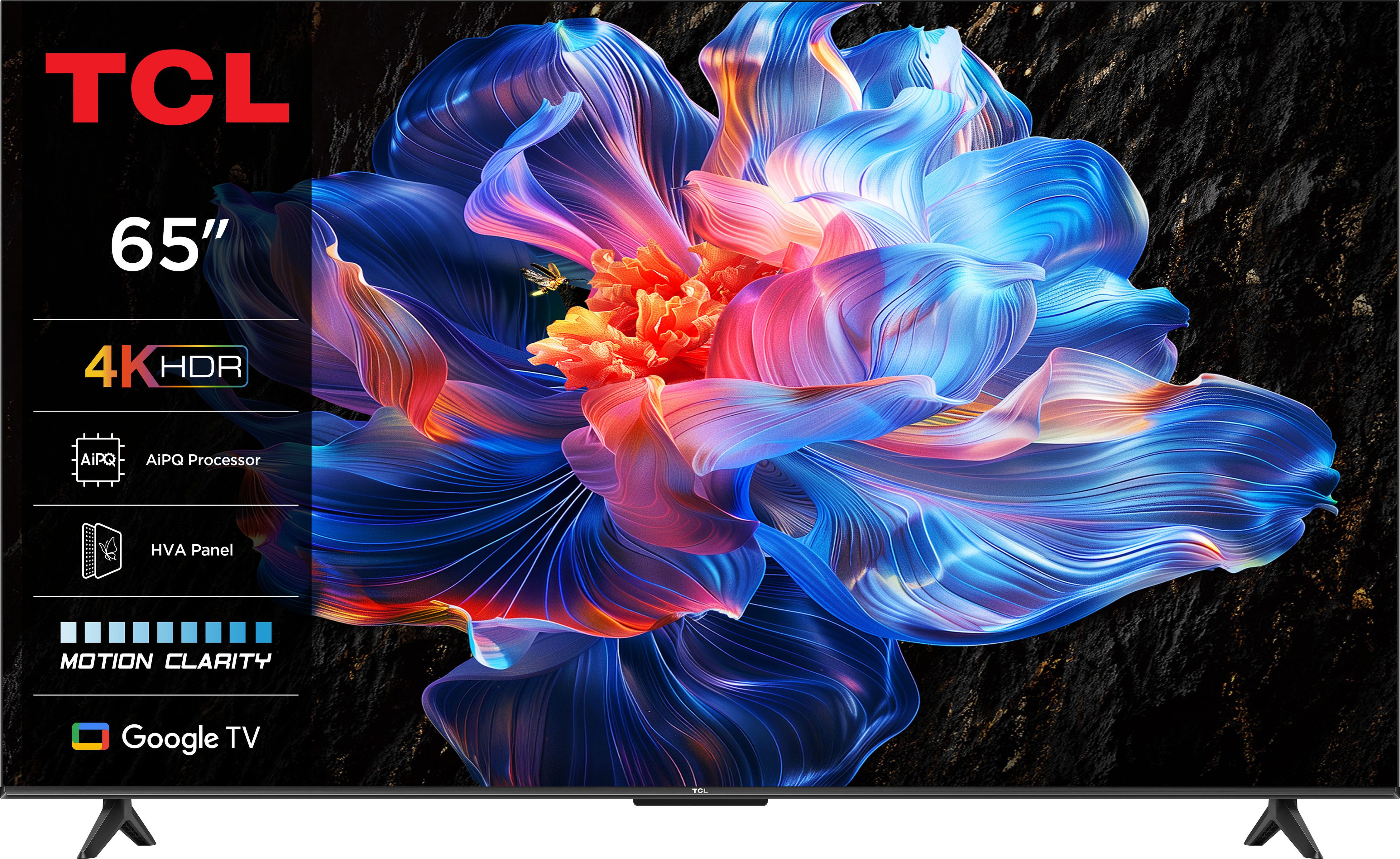 TCL 65V6CX1 LED-Fernseher (164 cm/65 Zoll, 4K Ultra HD, Smart-TV, Google TV, 4K HDR, Multi-HDR, Dolby Vision, Game Master, Smart TV, Apple TV)