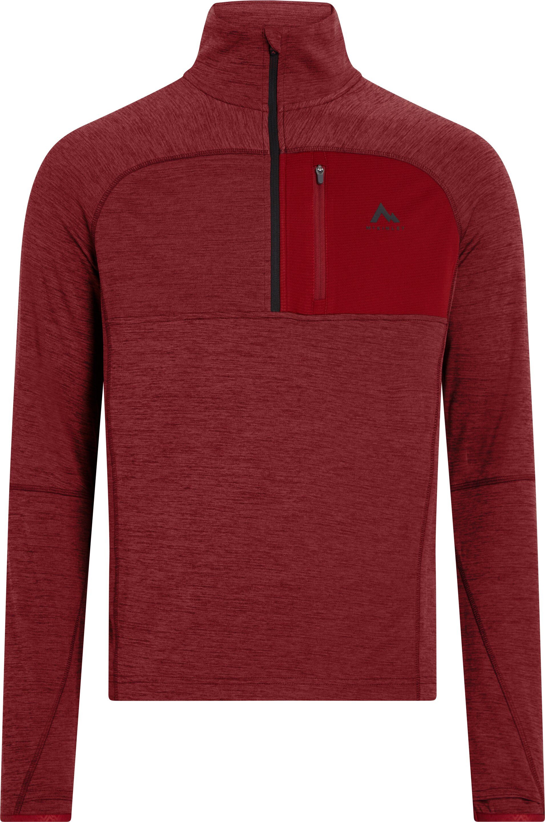 McKINLEY Rollkragenshirt He.-Langarmshirt Tampo II M MELANGE/RED DARK
