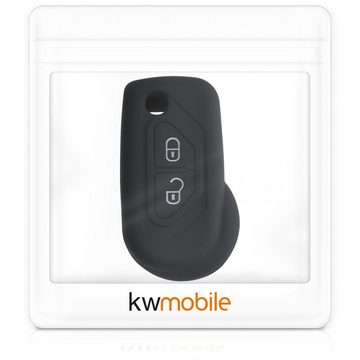 kwmobile Schlüsseltasche Autoschlüssel Silikon Hülle für Citroen DS3 C3 (1-tlg), Schlüsselhülle Schlüssel Case Cover
