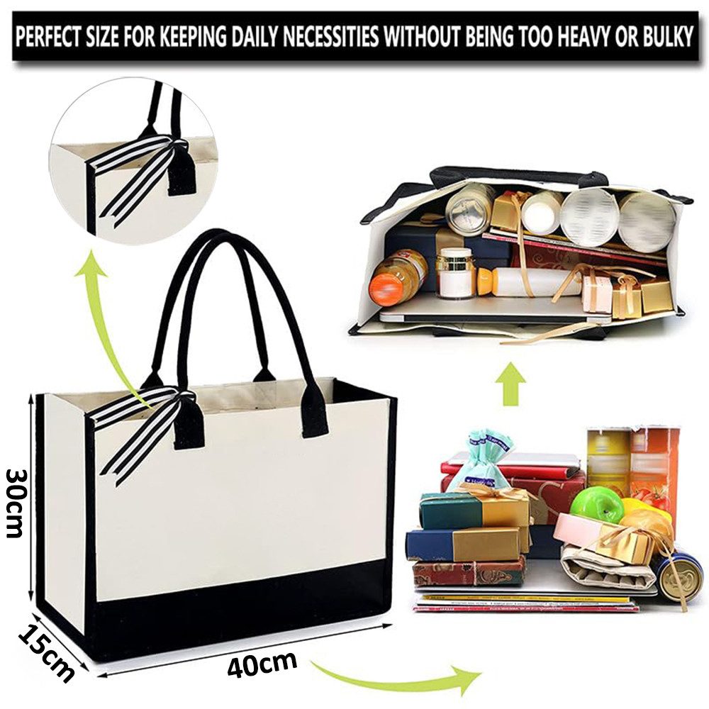 ZEUOPQ Strandtasche Canvas-Tragetasche Tote Bag große günstig online kaufen