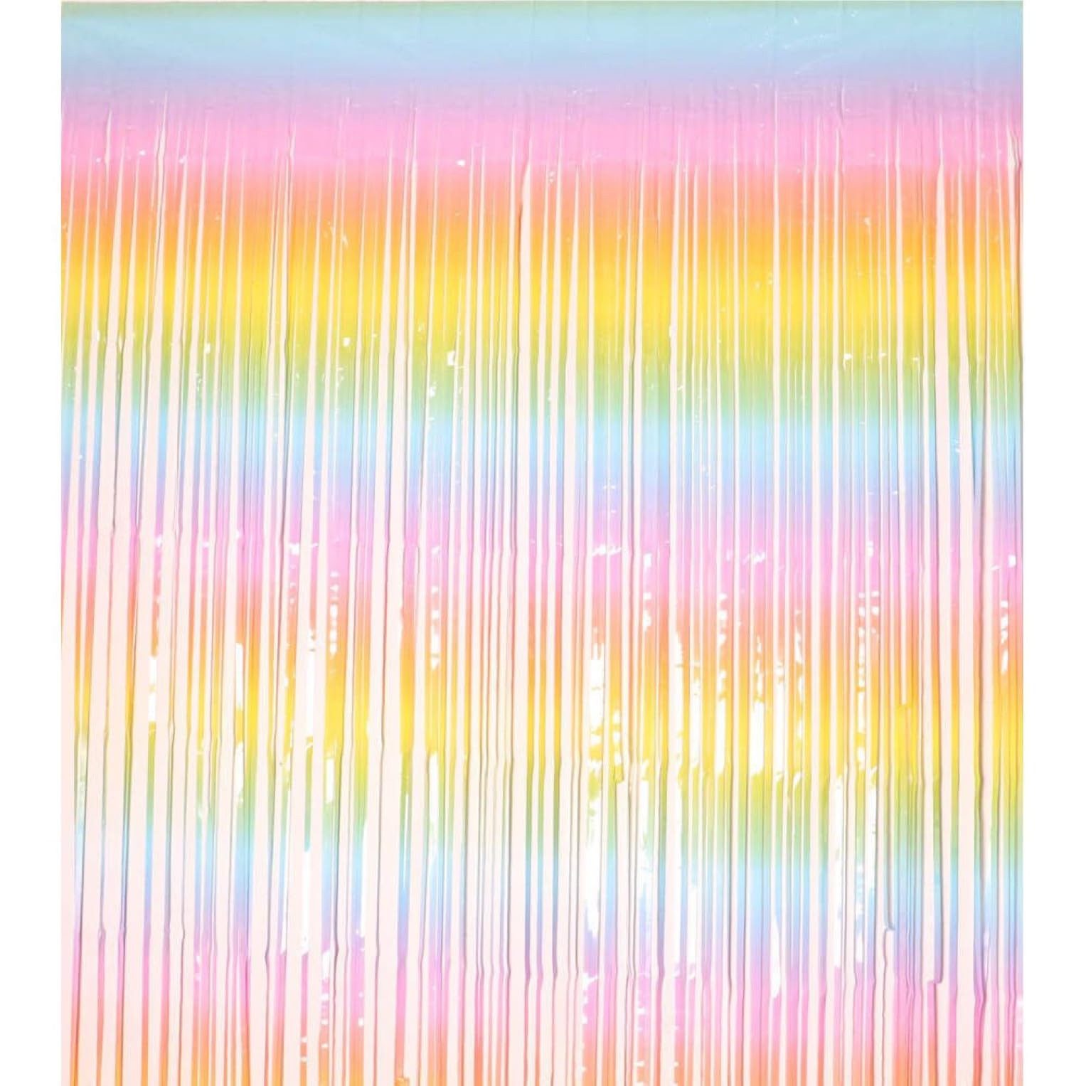 TK Gruppe Lametta Lamettavorhang 200 × 100 cm als Partydeko und Fotohintergrund