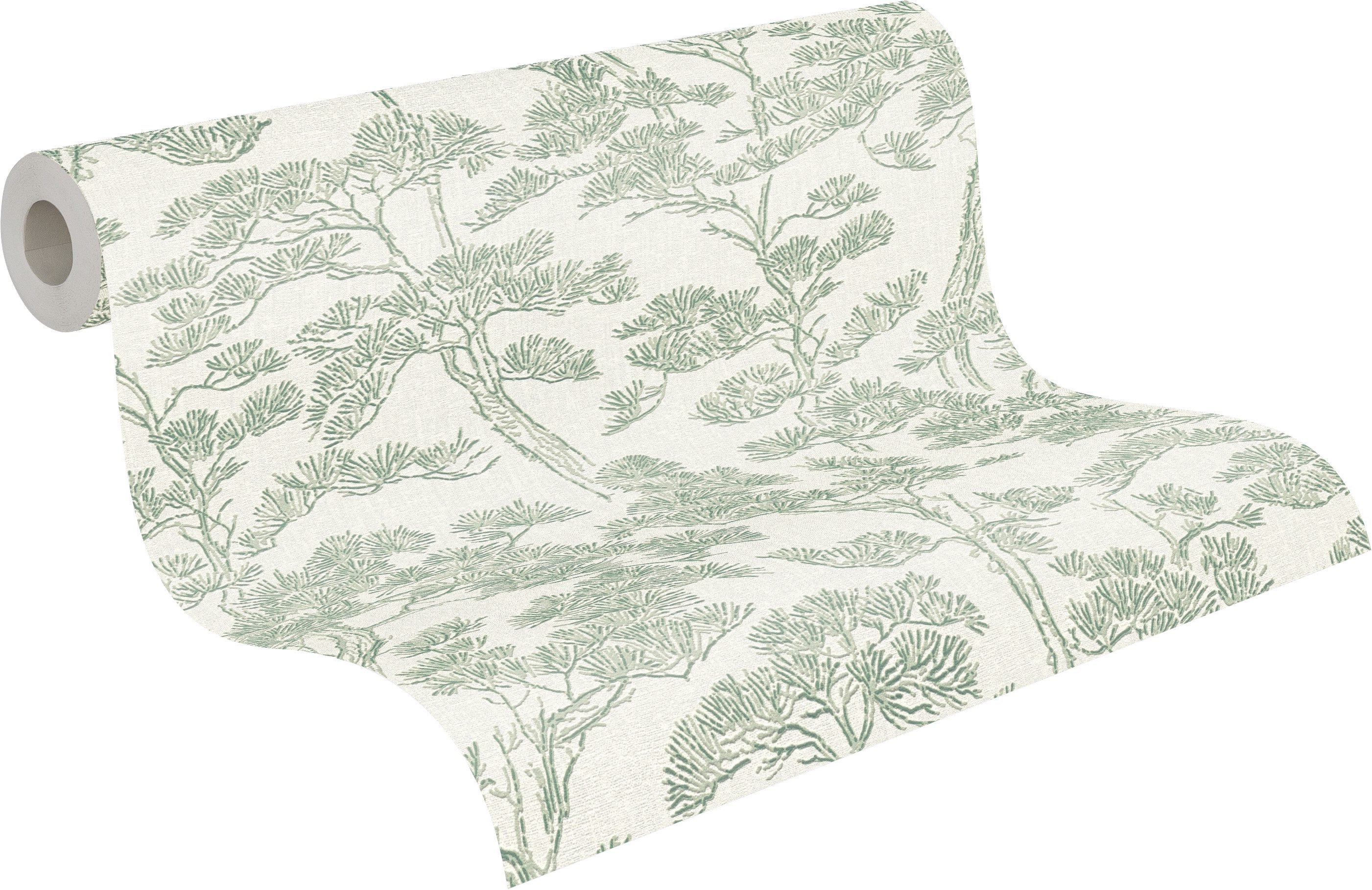 living walls Vliestapete Vibes & Styles Lin – Zen Branches Vliestapete, leicht strukturiert, floral, (1 St), inspiriertes Baumdesign mit feinen Linien und dezenter Struktur