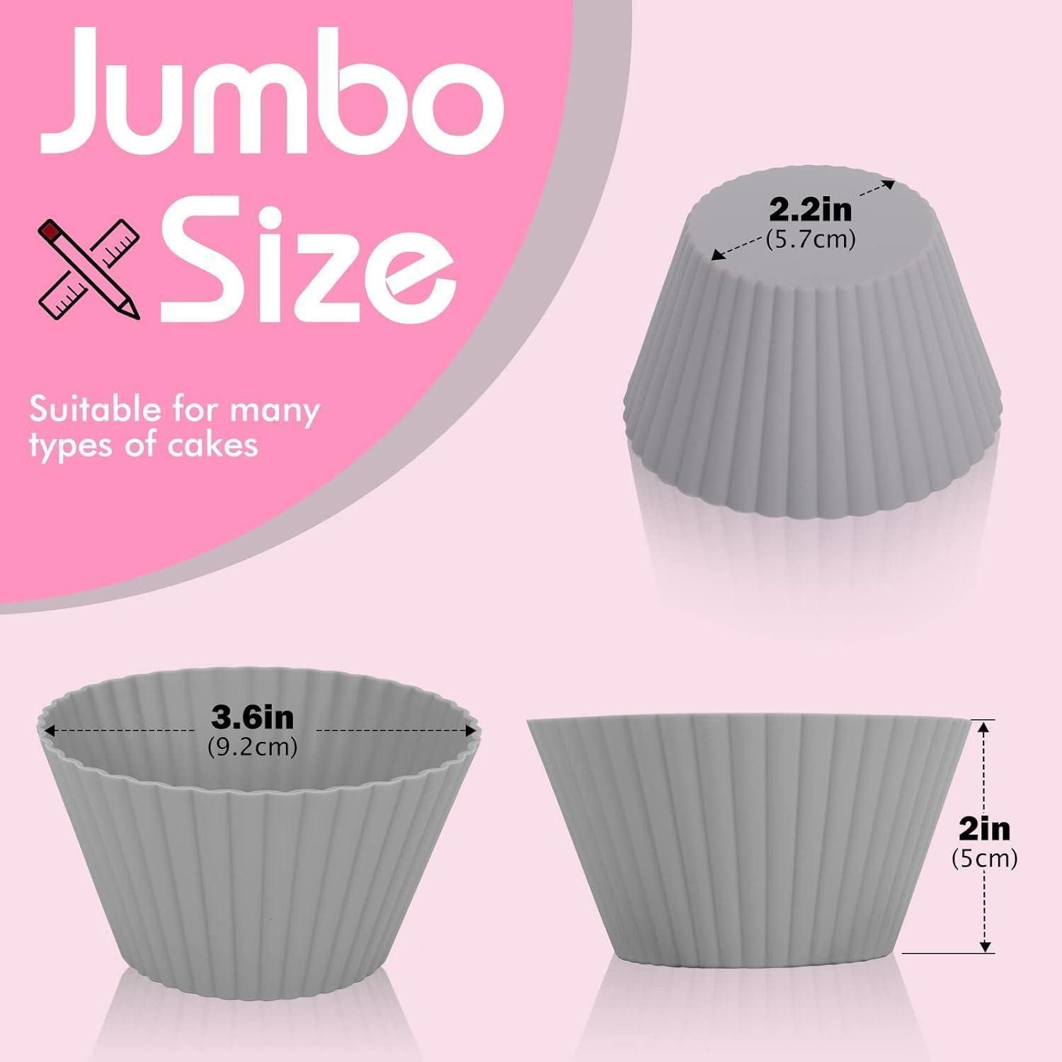 LuxusKollektion Muffinform Große Silikon Muffinform für Heißluftfritteuse, 12er-Pack