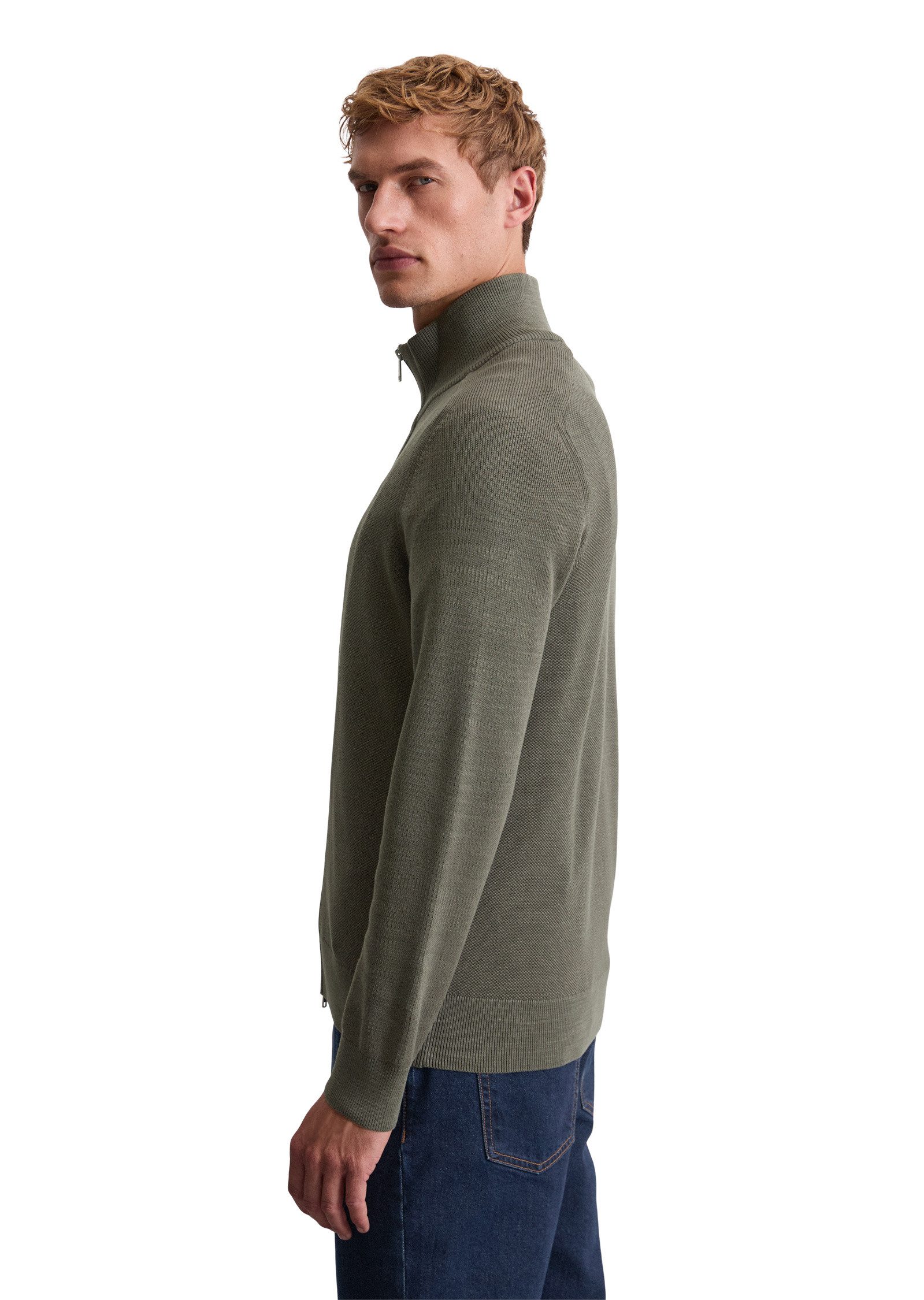 Marc O'Polo Cardigan aus feinem Bio-Baumwoll-Piqué günstig online kaufen