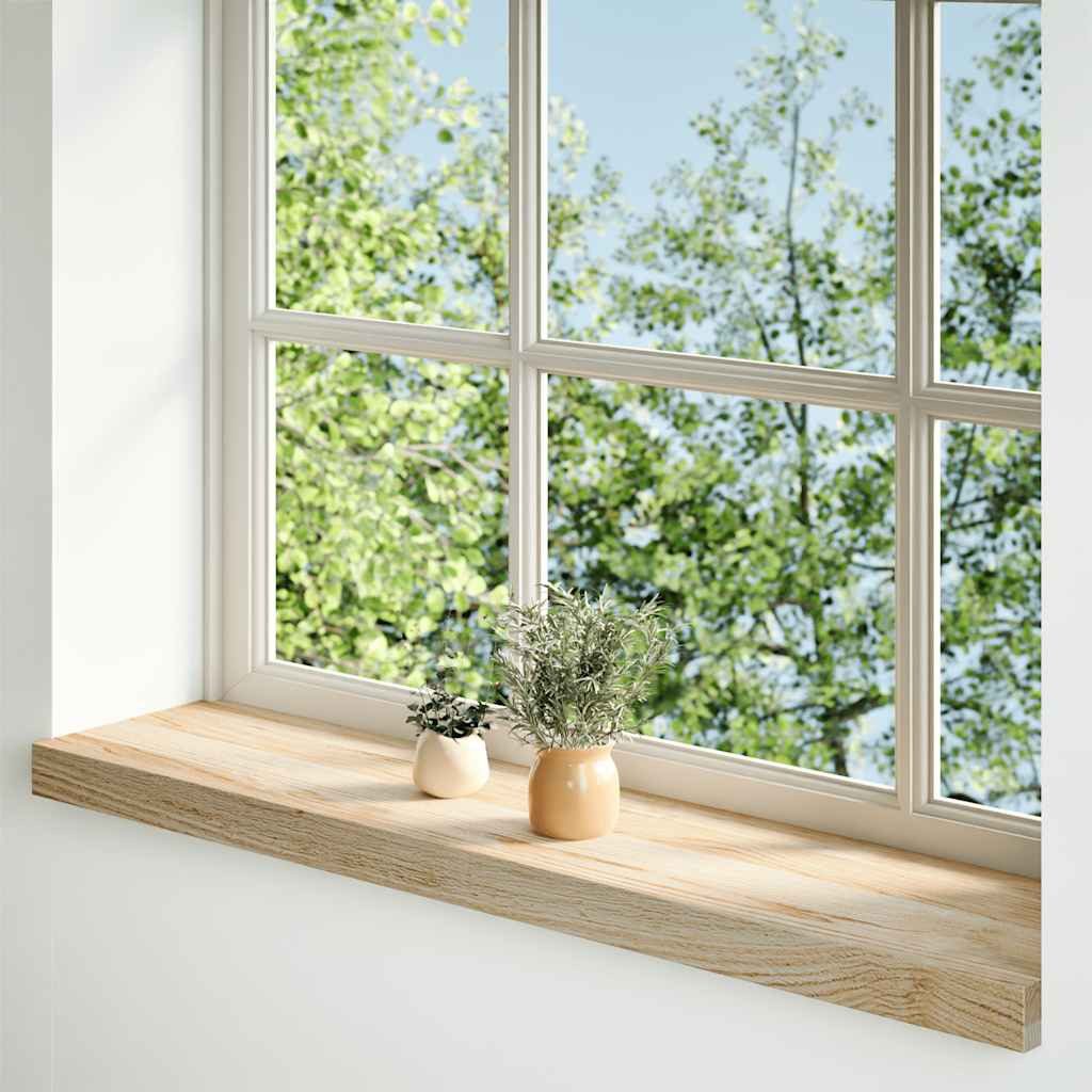 vidaXL Stufenmatte Fensterbänke 2 Stk. Unbehandelt 80x20x2 cm Massivholz Ei günstig online kaufen