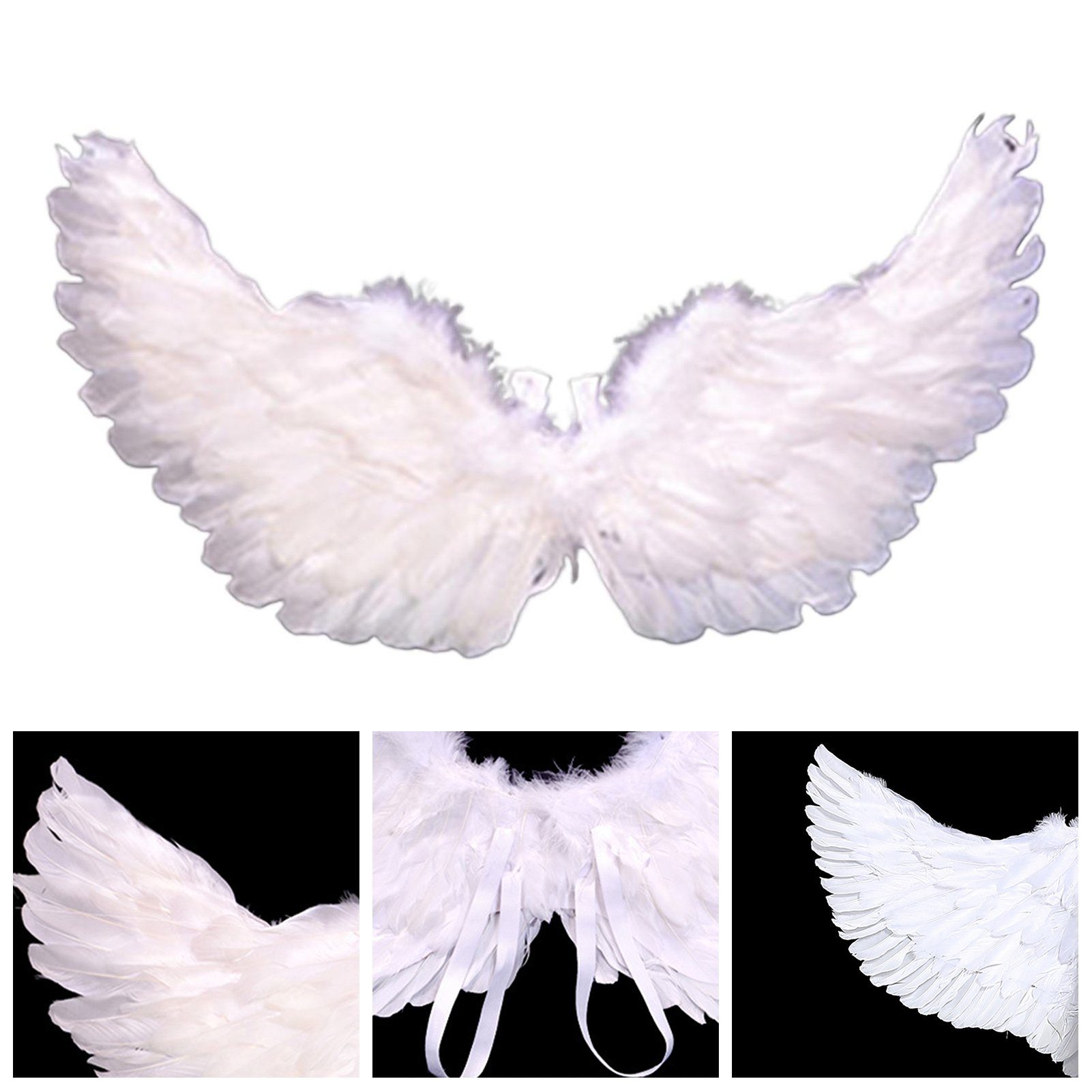 Rutaqian Dekoobjekt Federflügel Engel,Kostüm Engel,Flügel Mädchen,Engelsflügel Deko