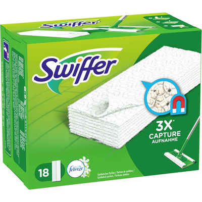 Swiffer Staubwischer Trockene Bodentücher mit Febreze-Duft, Nachfüllpackung, 18 Stück