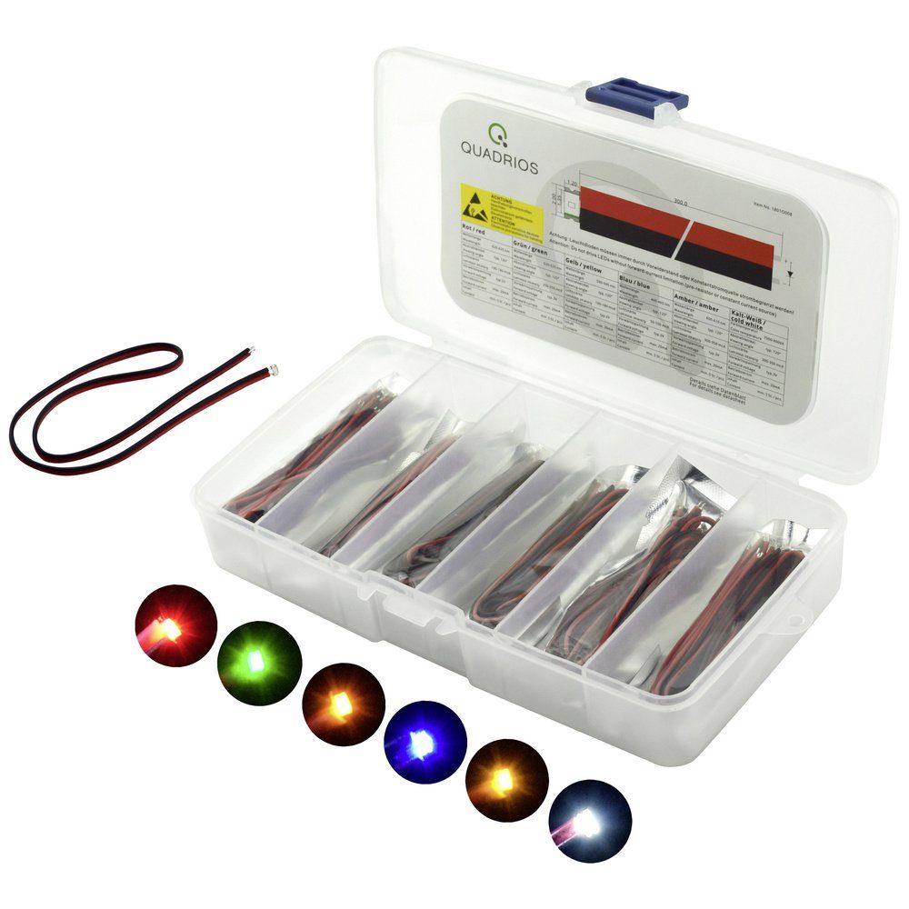 Quadrios LED-Leuchtmittel Quadrios LED-Sortiment Rot, Grün, Gelb, Blau, Weiß, Bernstein 20 | Leuchtmittel
