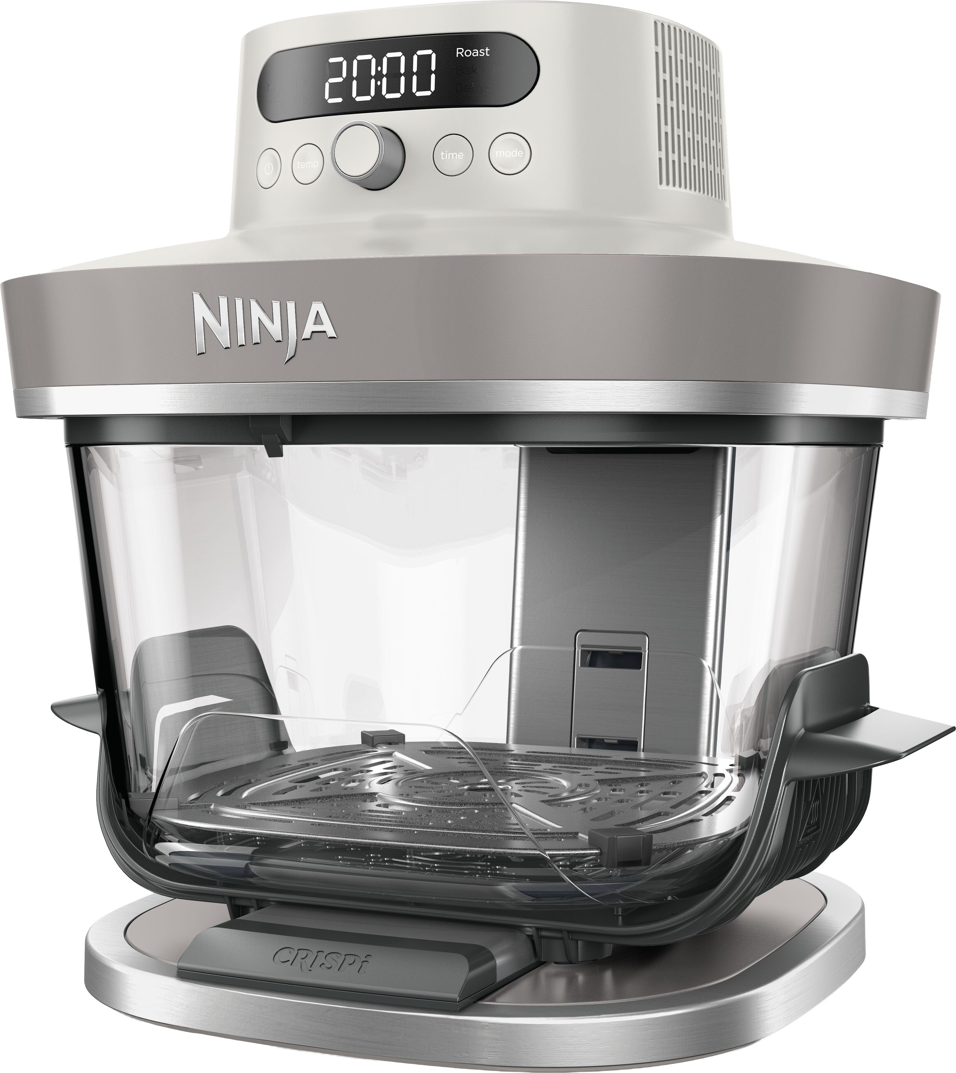 NINJA Heißluftfritteuse CRISPi PRO 7-in-1 Glas-Air-Fryer - Beige AS101EULG, 2050 W, 7 Kochfunktionen, Vorbereitung, Zubereitung + Aufbewahrung von Speisen