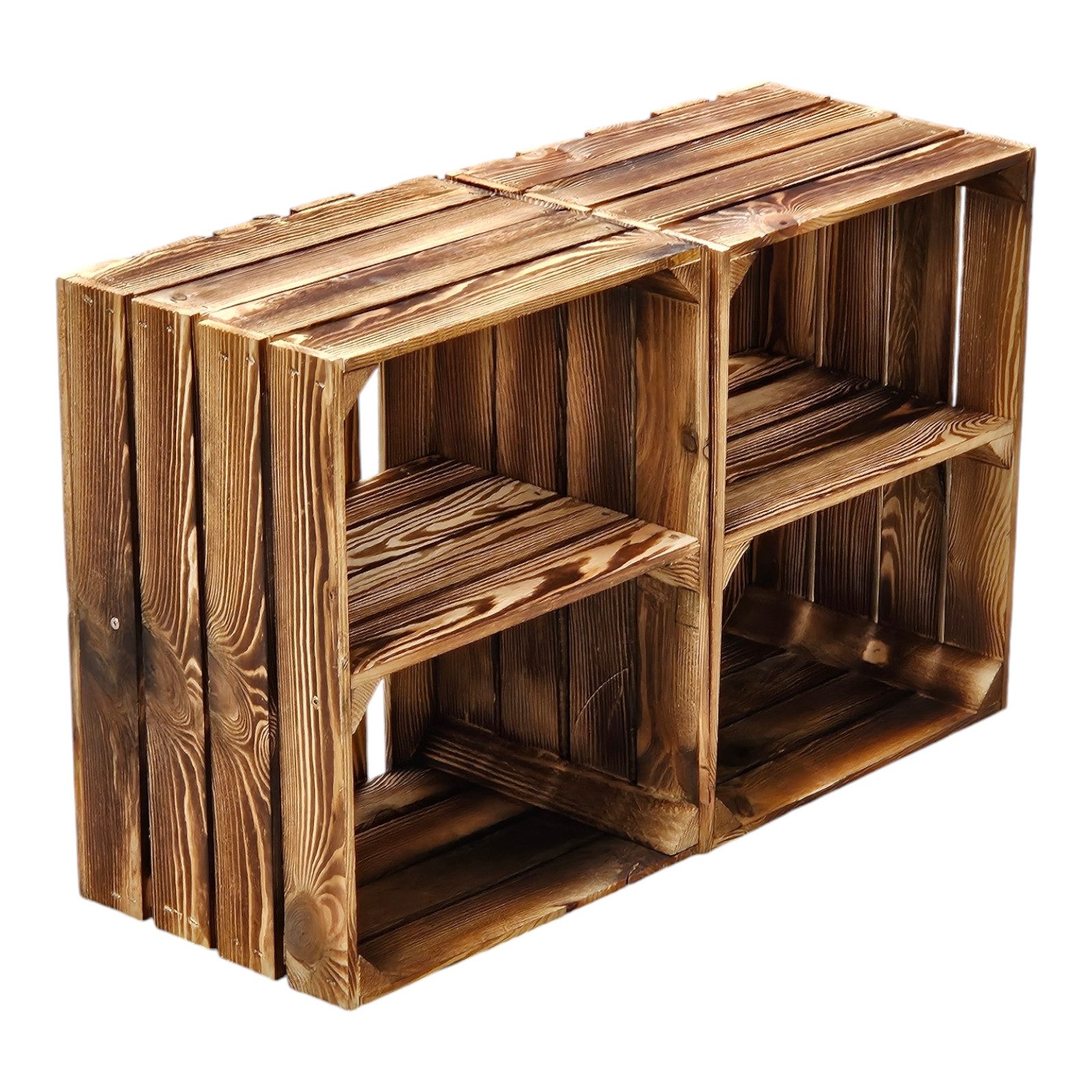 Holzkiste Holzkiste 2er Set Ablage kurz 50 x 40 x 30cm