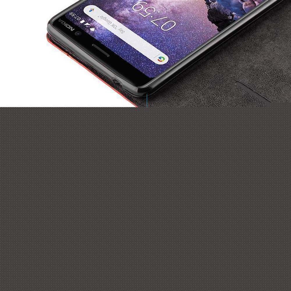 Cadorabo Handyhülle für Nokia 7 PLUS Hülle Nokia 7 PLUS, Hülle Schutzhülle mit Standfunktion, Magnetverschluss und Kartenfach