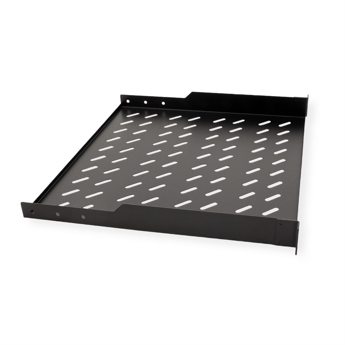 ROLINE Netzwerkschrank 19-Zoll Fachboden 1 HE 400 T, 15kg Tragkraft schwarz