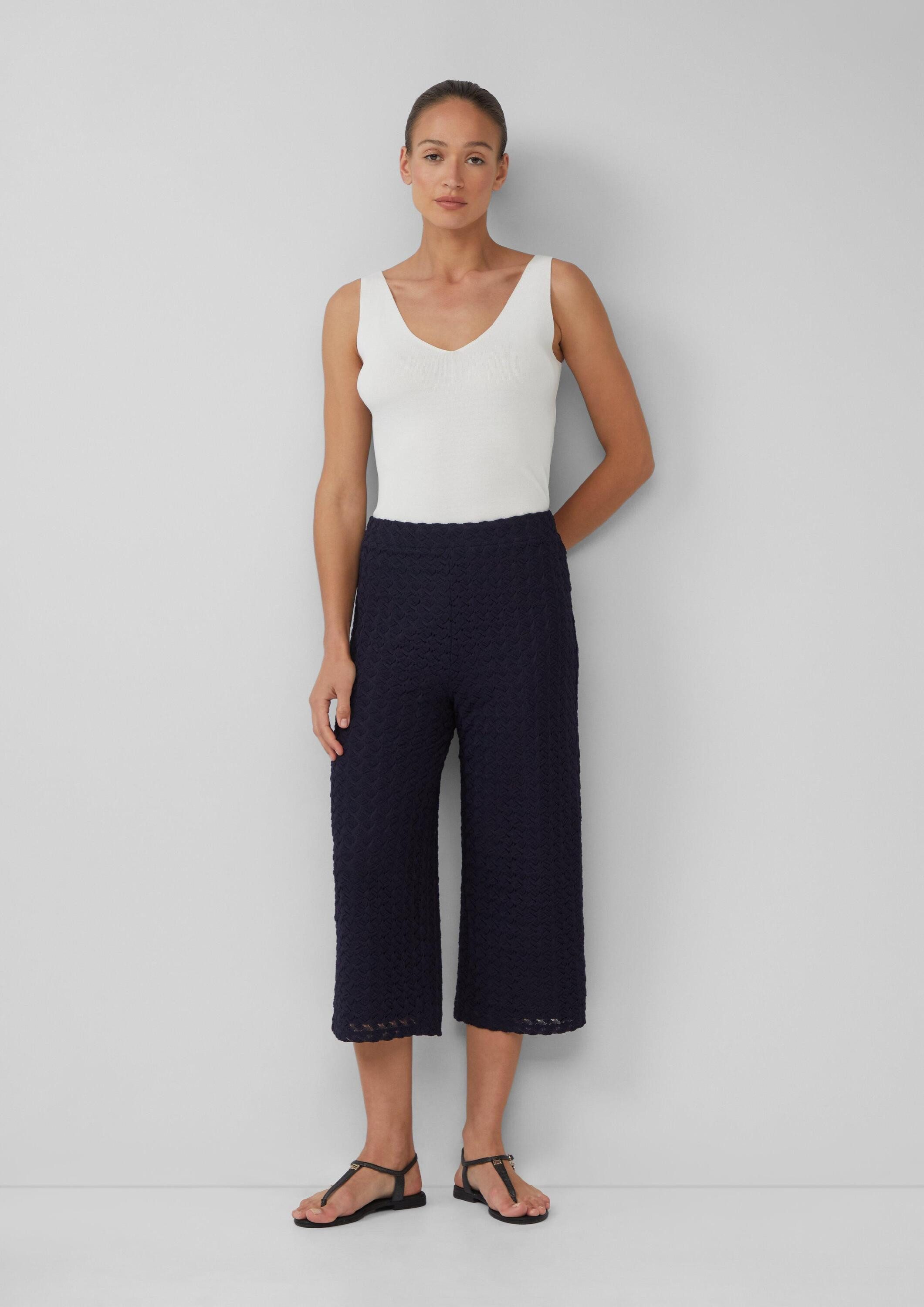 s.Oliver Culotte Hose Culotte aus Strickjersey mit Futter und Elastikbund