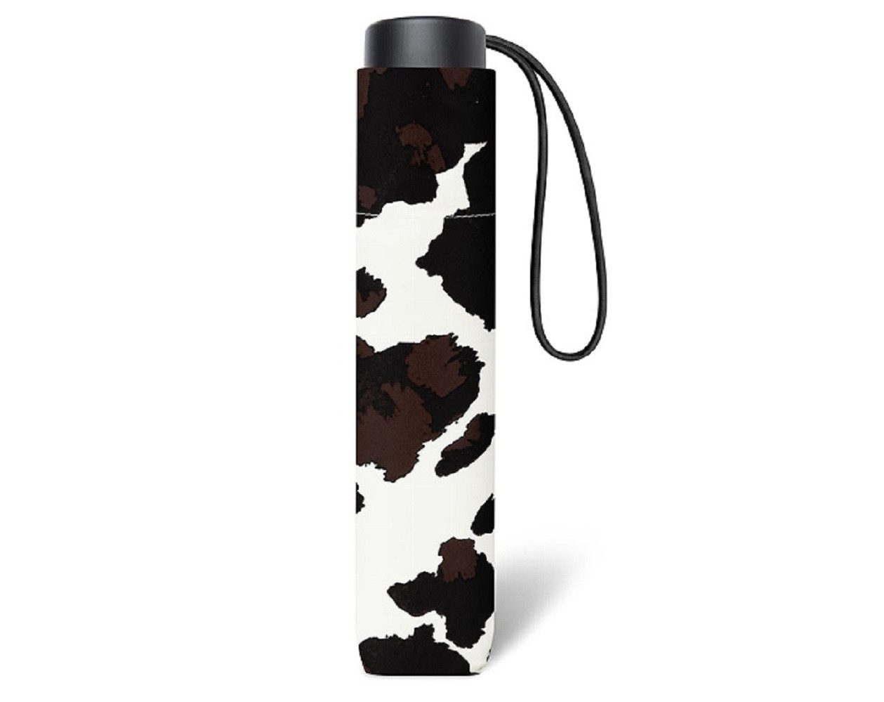 HAPPY RAIN Langregenschirm Super Mini Manuell cow black/brown, Windproof