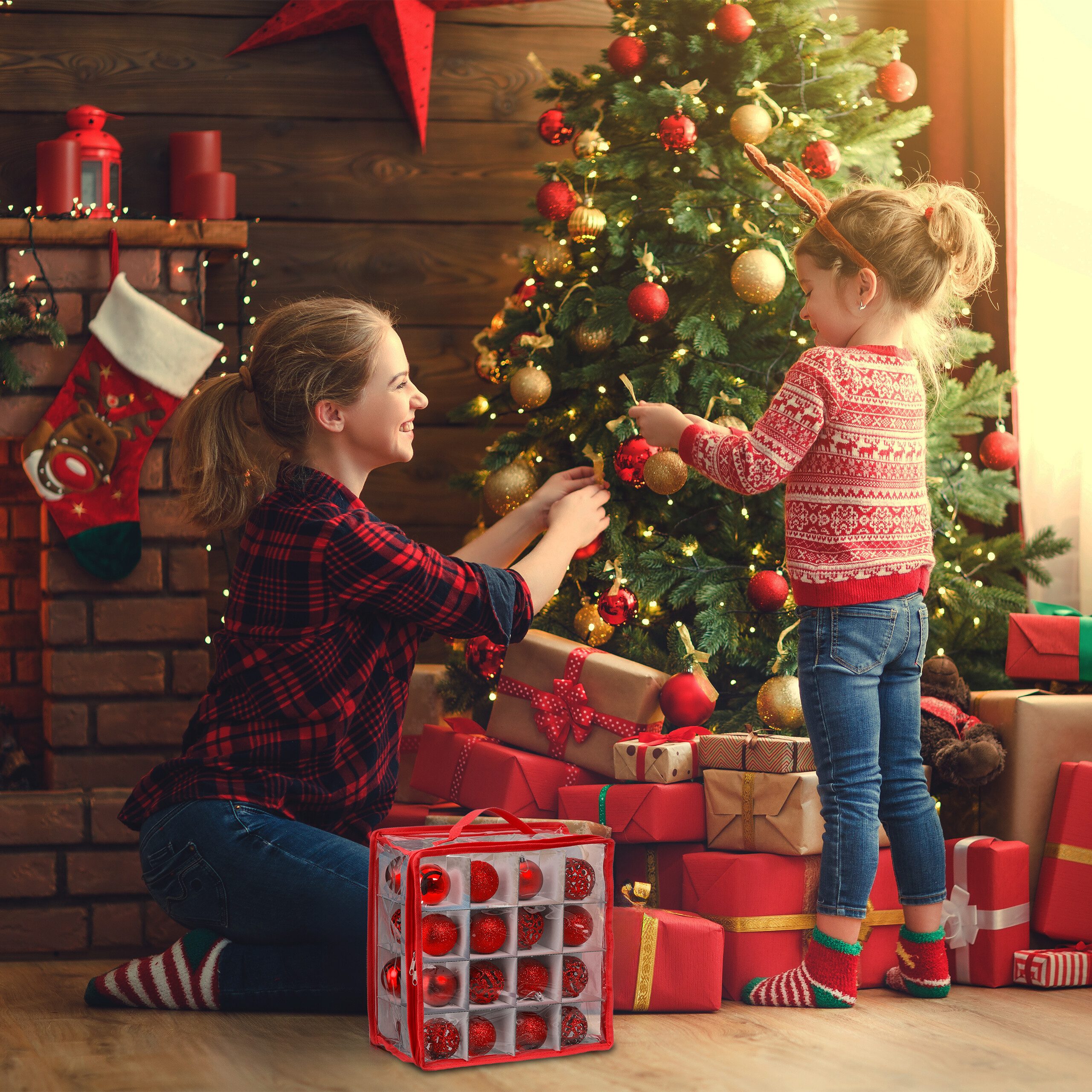 relaxdays Aufbewahrungsbox Weihnachtskugel Aufbewahrungsbox 3er Set (3 St., 3er Set)